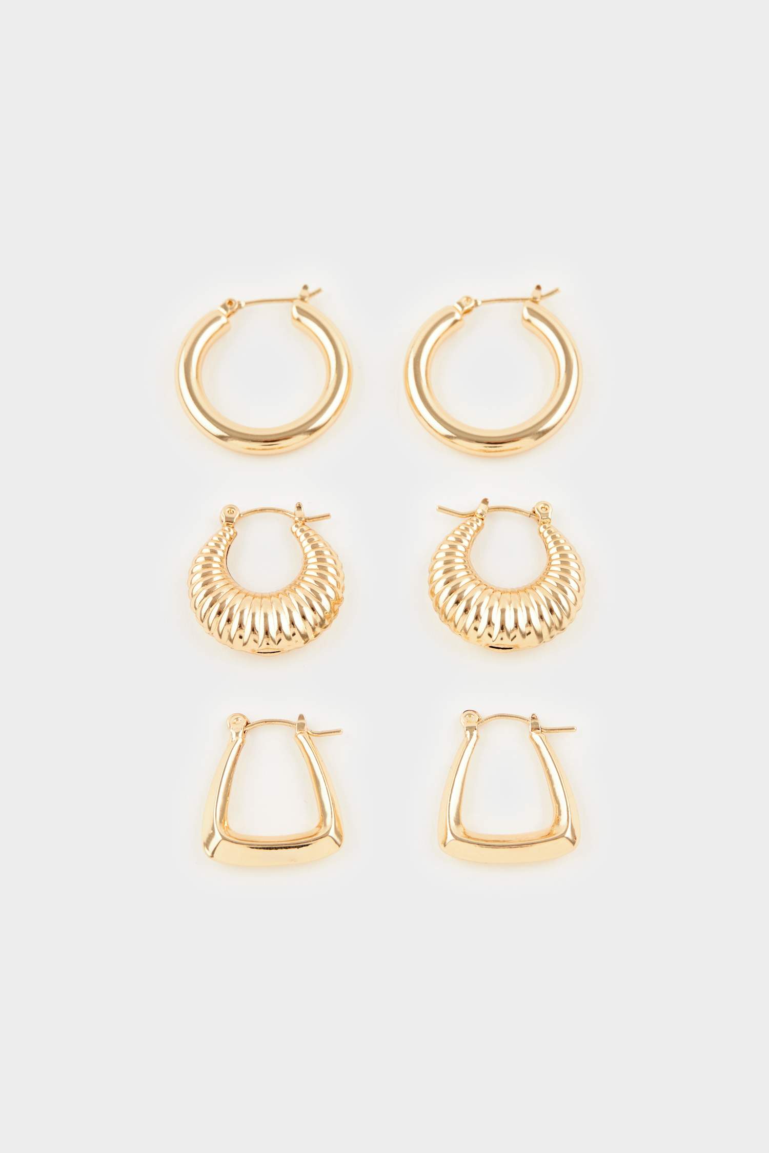 Kadın 3'lü Gold Küpe