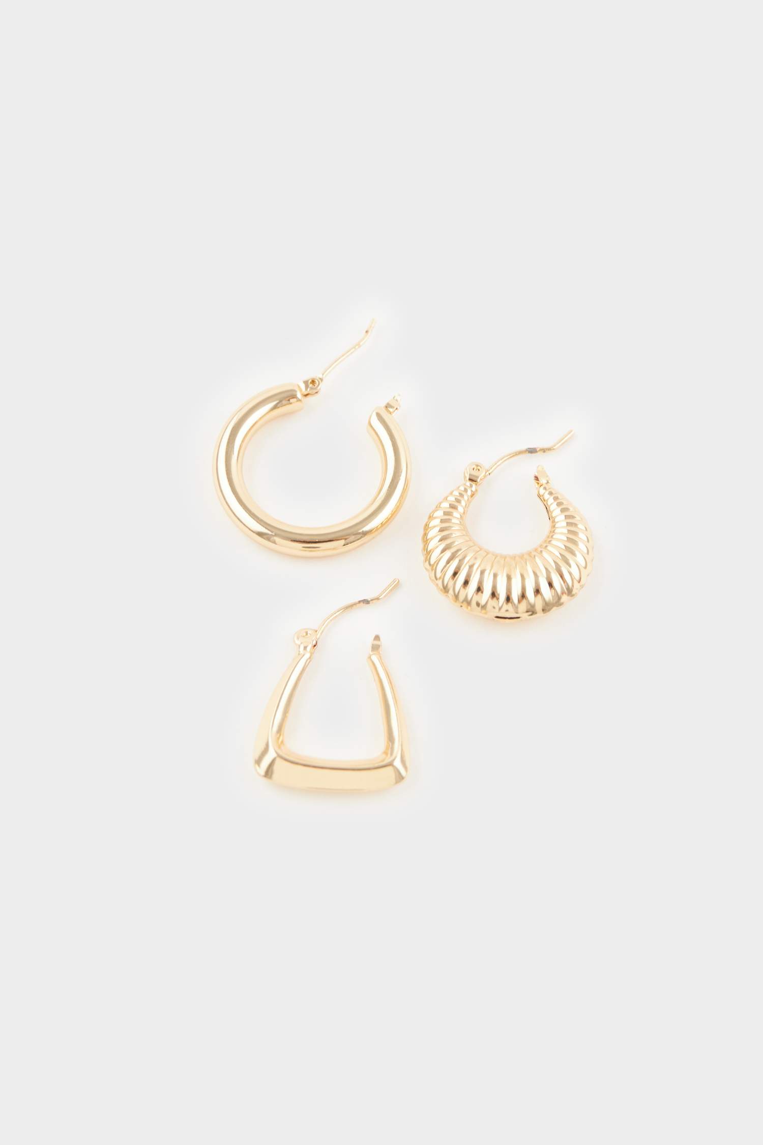 Kadın 3'lü Gold Küpe