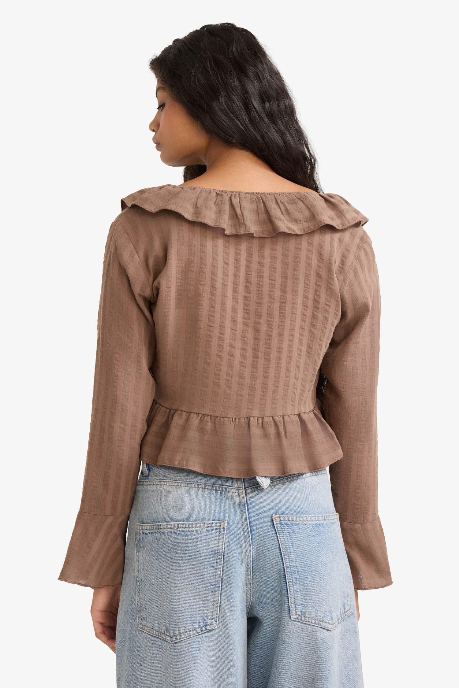 Regular Fit Long Sleeve Blouse