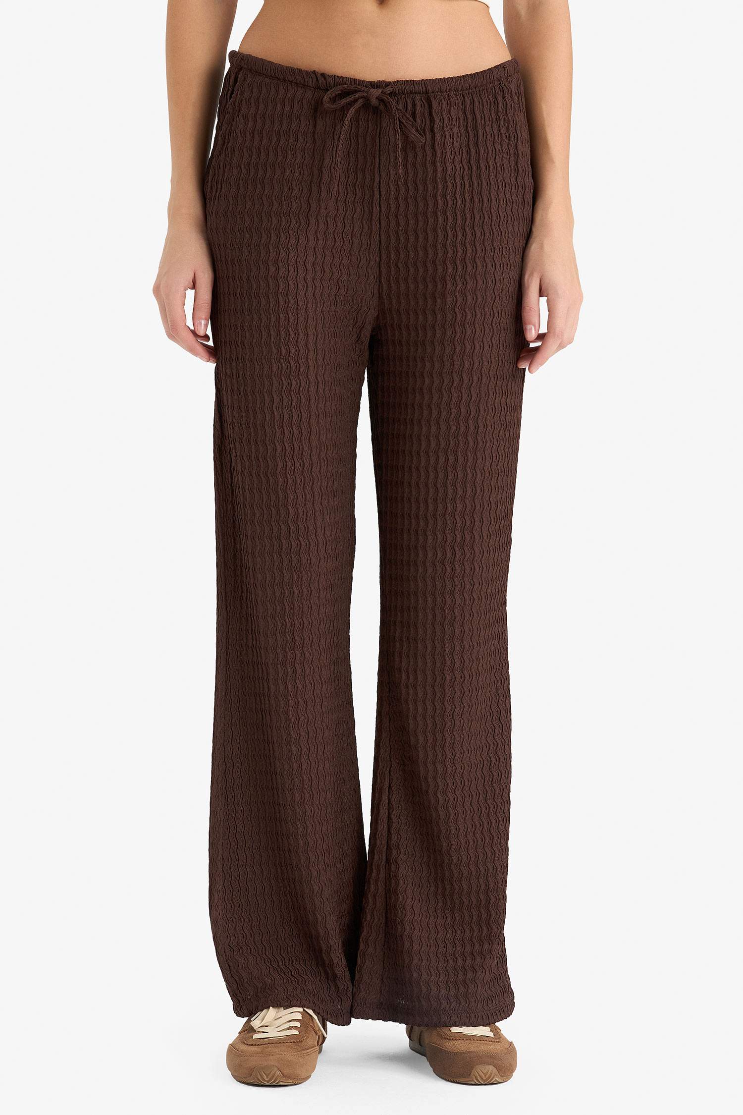 Wide Leg Cepli Normal Bel Standart Boy Bürümcük Pantolon