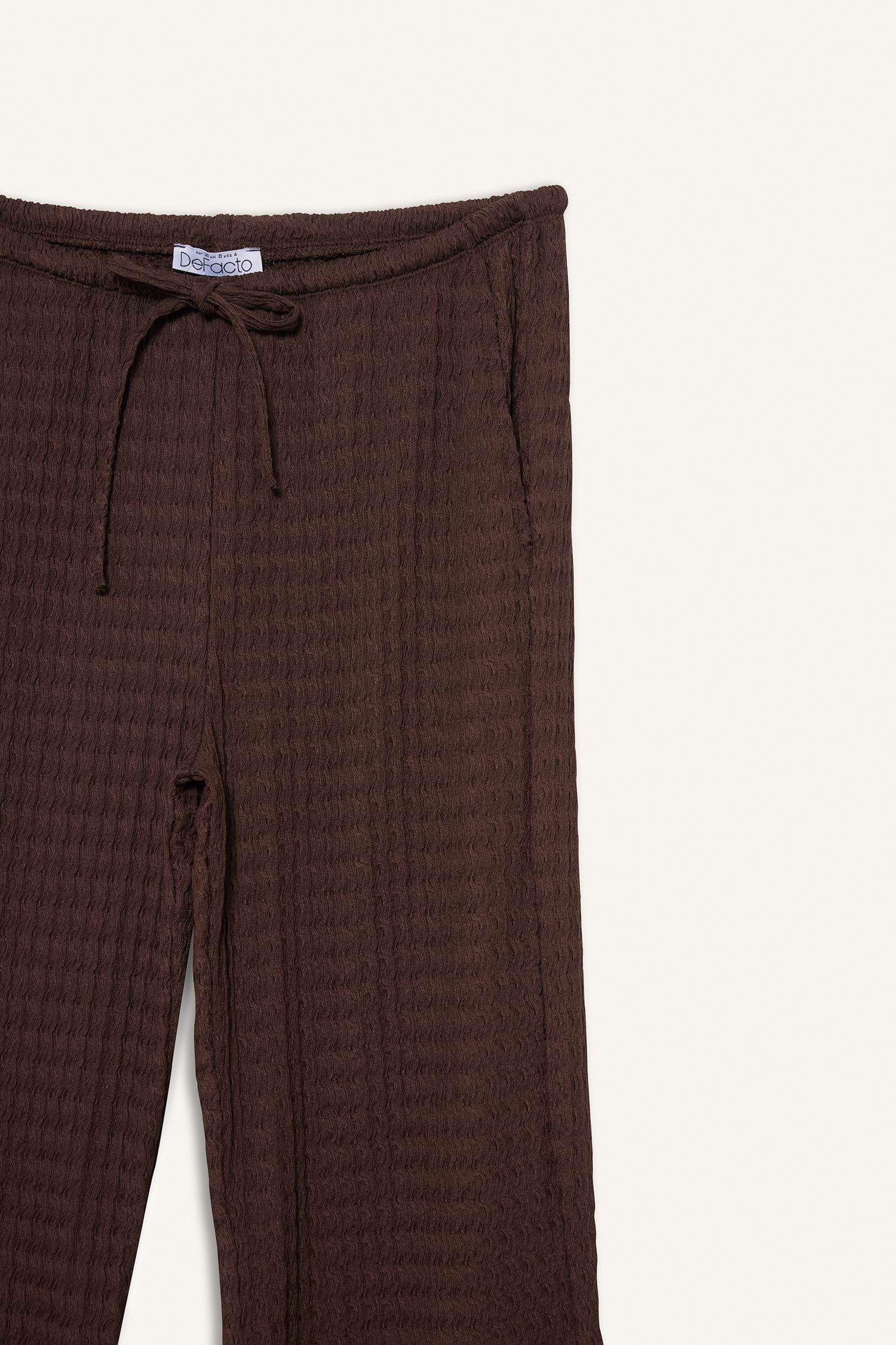 Wide Leg Cepli Normal Bel Standart Boy Bürümcük Pantolon