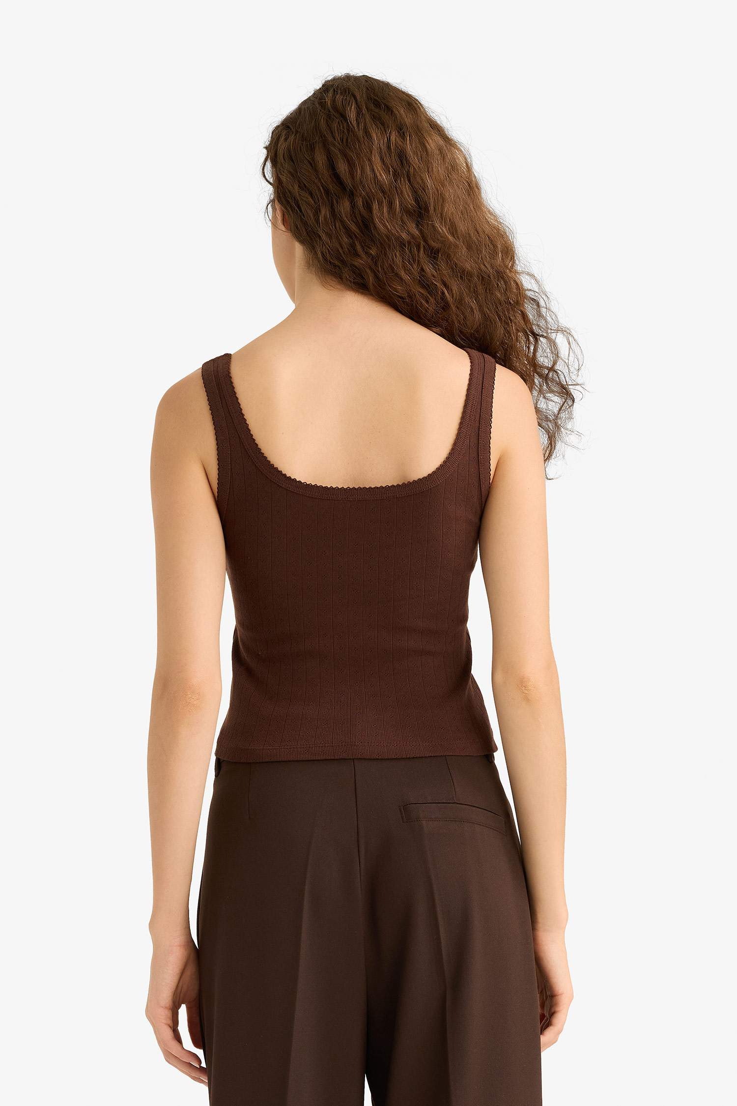 Slim Fit Dar Kesim Düğmeli Atlet