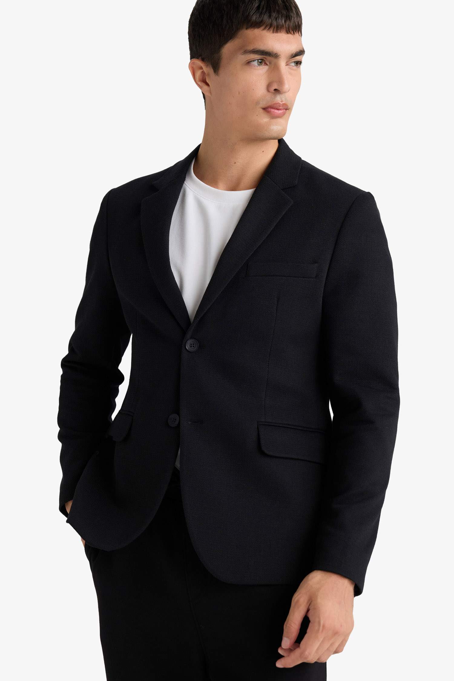 سترة بليزر سليم فيت محبوك