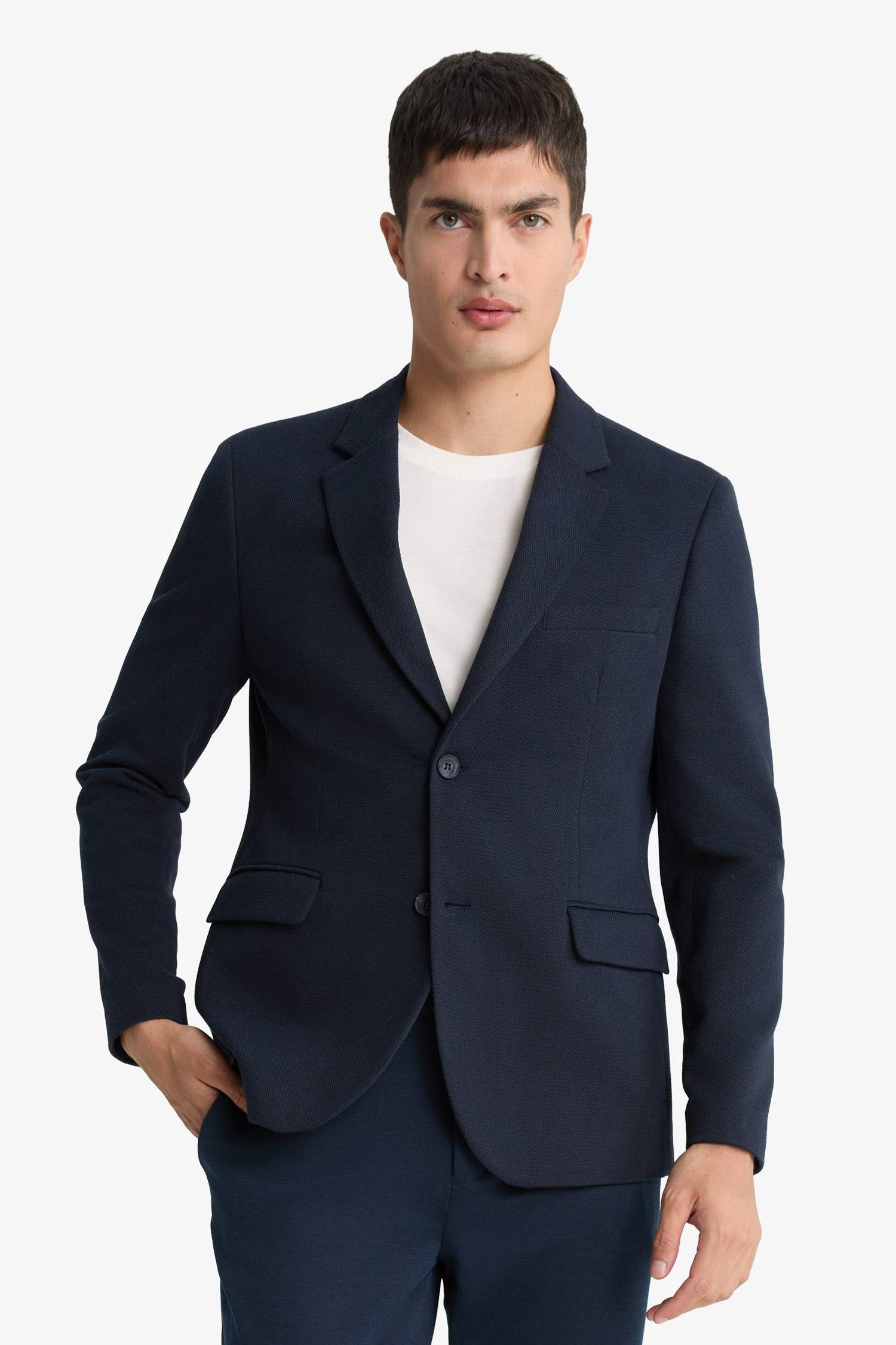 سترة بليزر سليم فيت محبوك