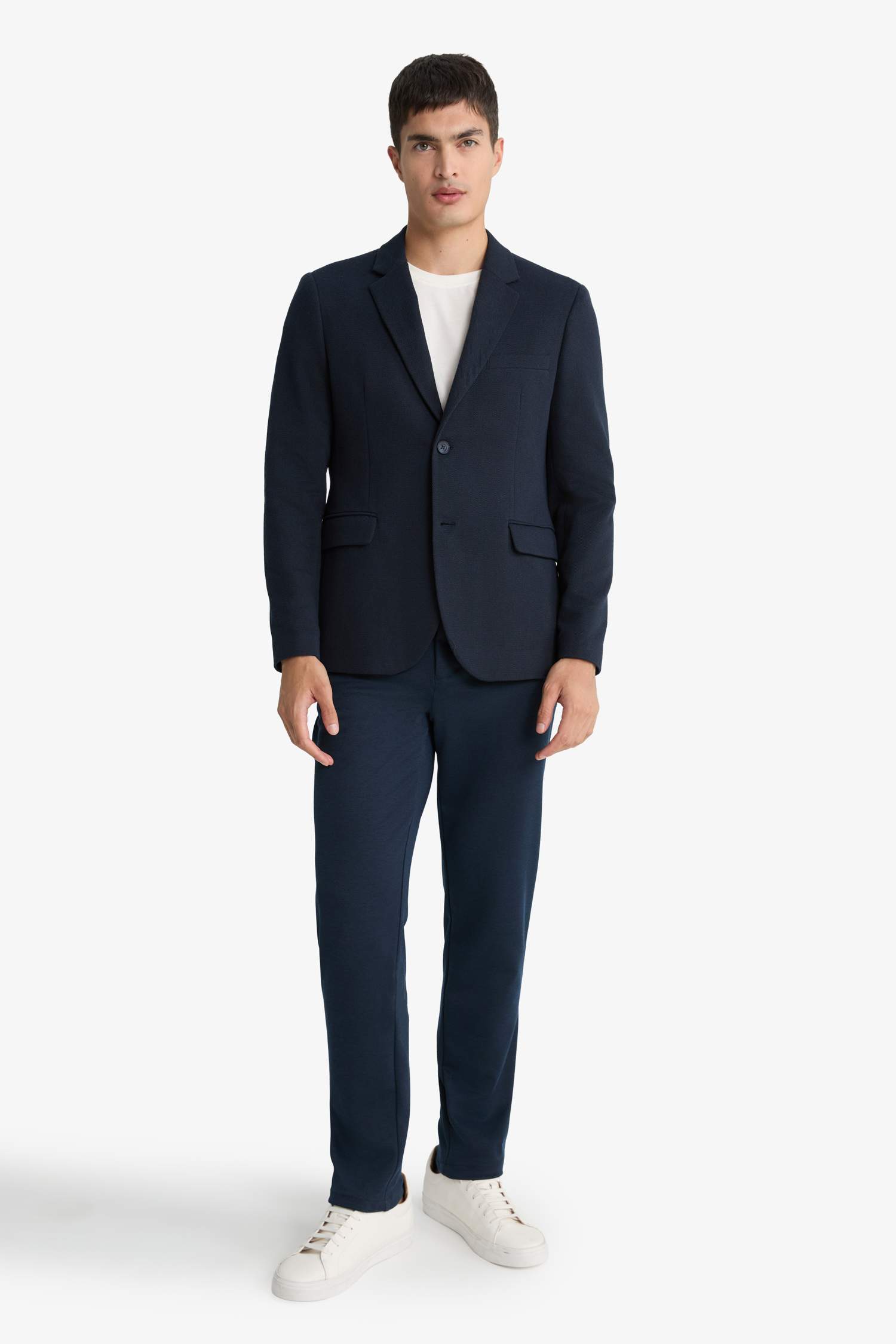 سترة بليزر سليم فيت محبوك