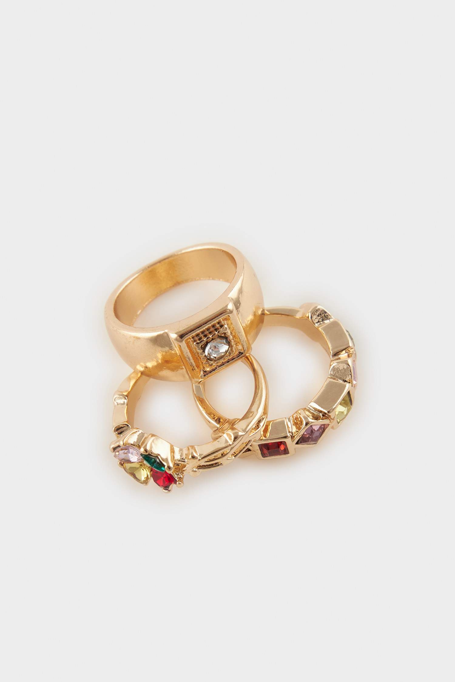 Kadın 5'li Gold Yüzük