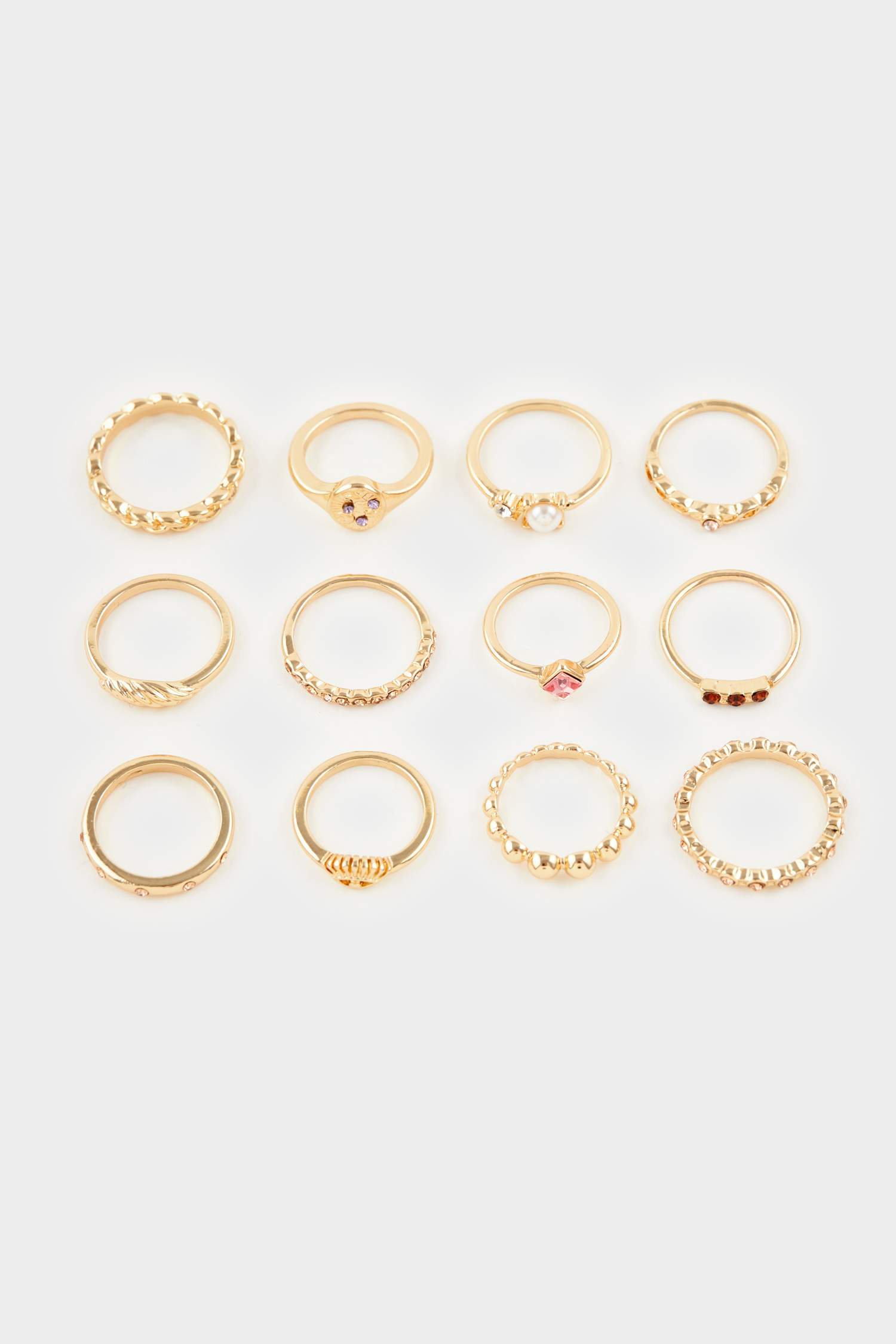 Kadın 12'li Gold Yüzük