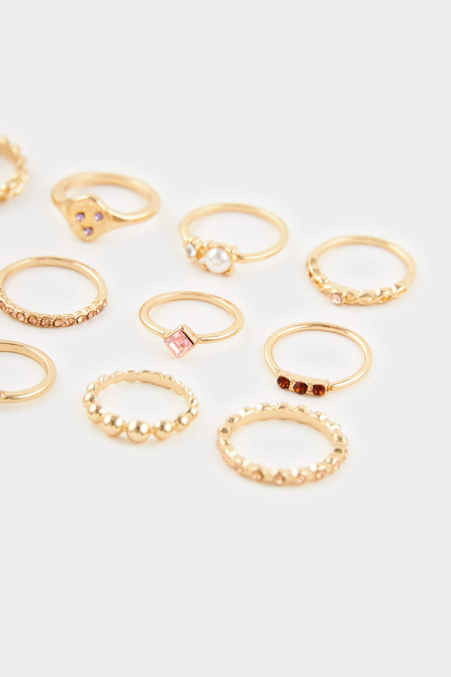 Kadın 12'li Gold Yüzük