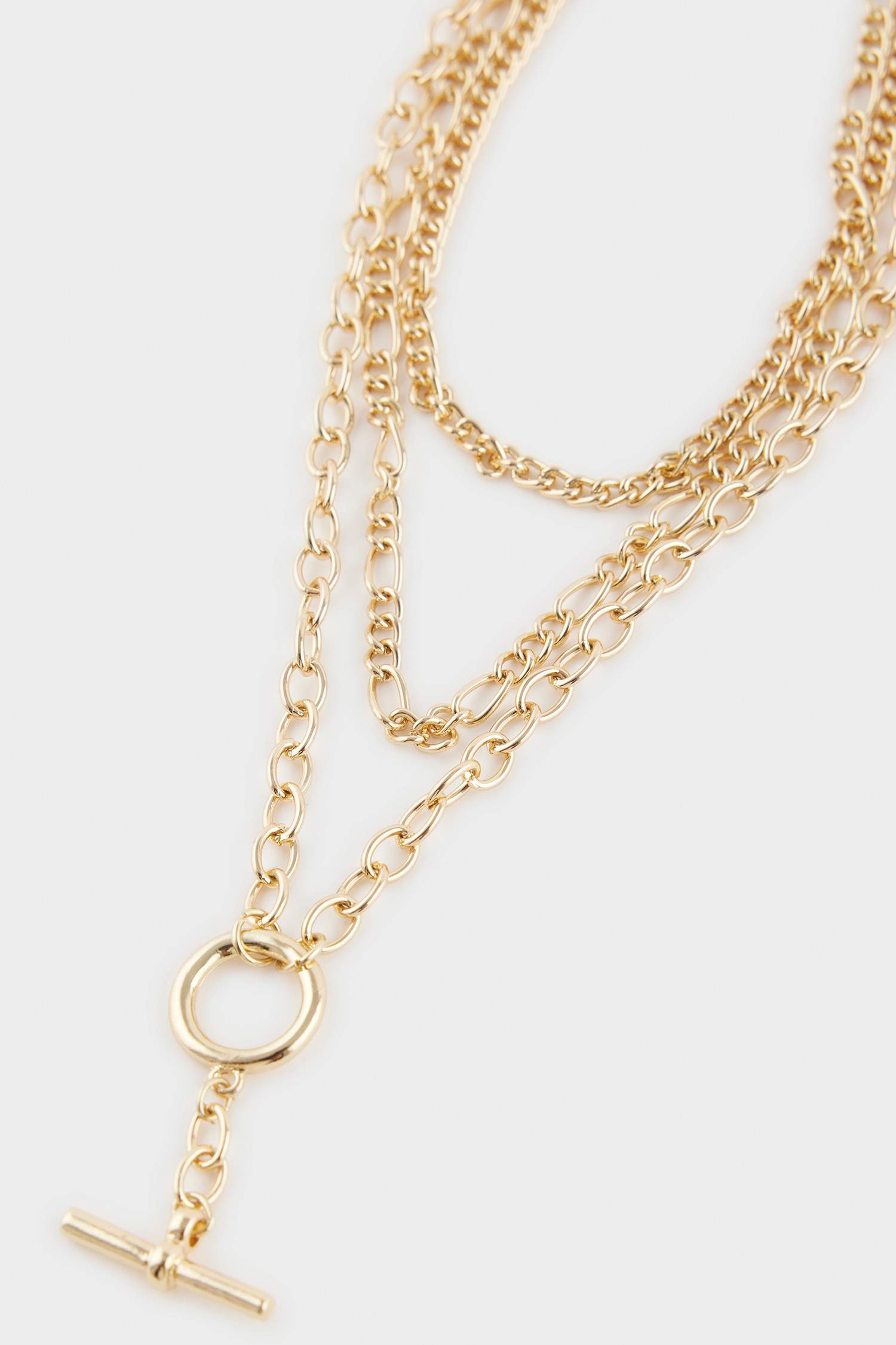 Kadın 3'lü Gold Kolye