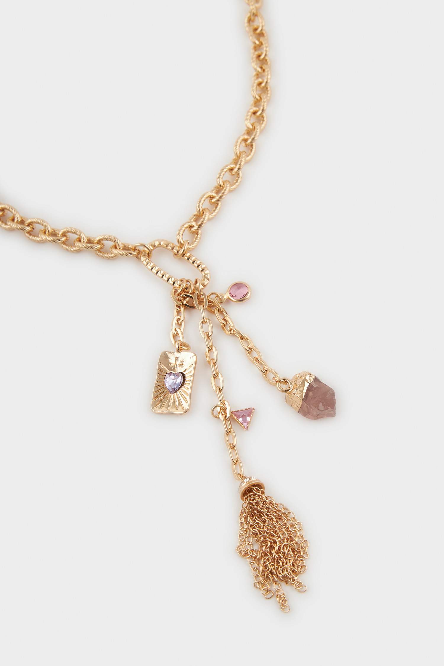 Kadın Sallantılı Gold Kolye