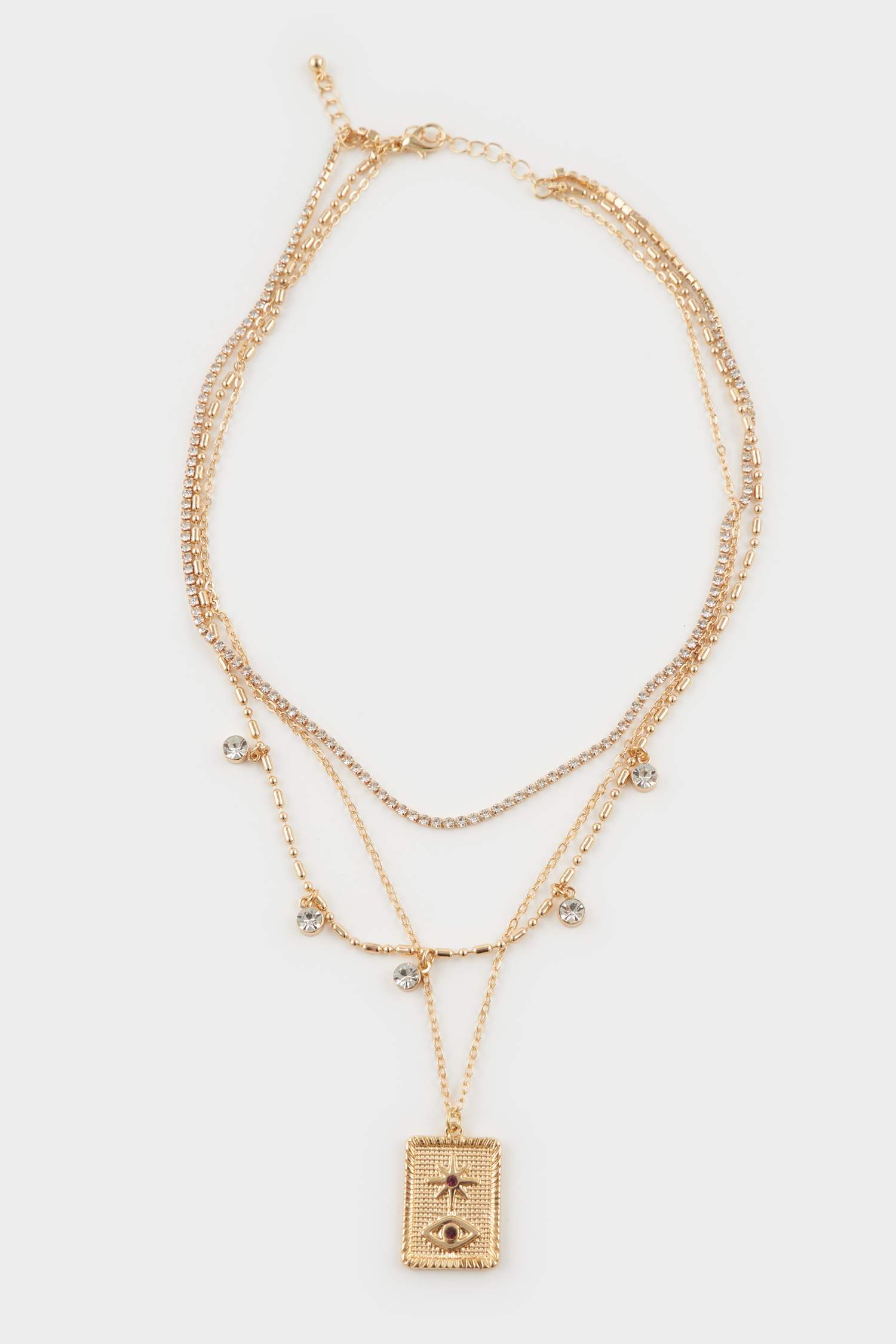 Kadın Madalyon Gold Kolye