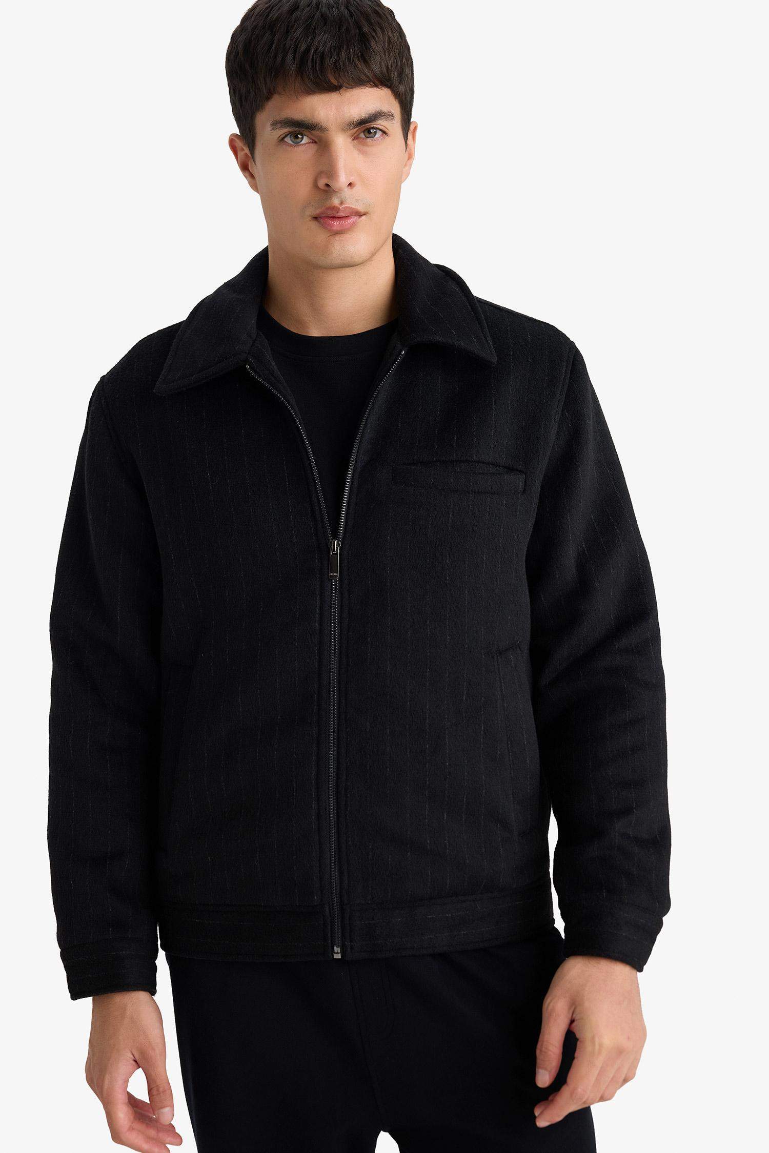 جاكيت صوف قصة عادية بياخة بولو مبطن