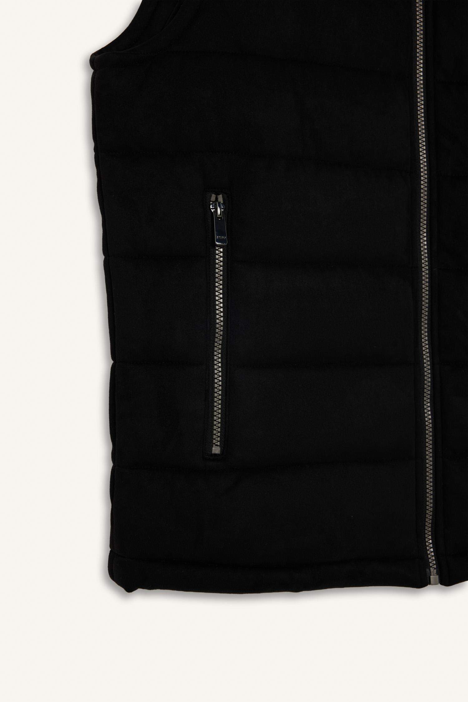 Slim Fit Lined Suede Vest