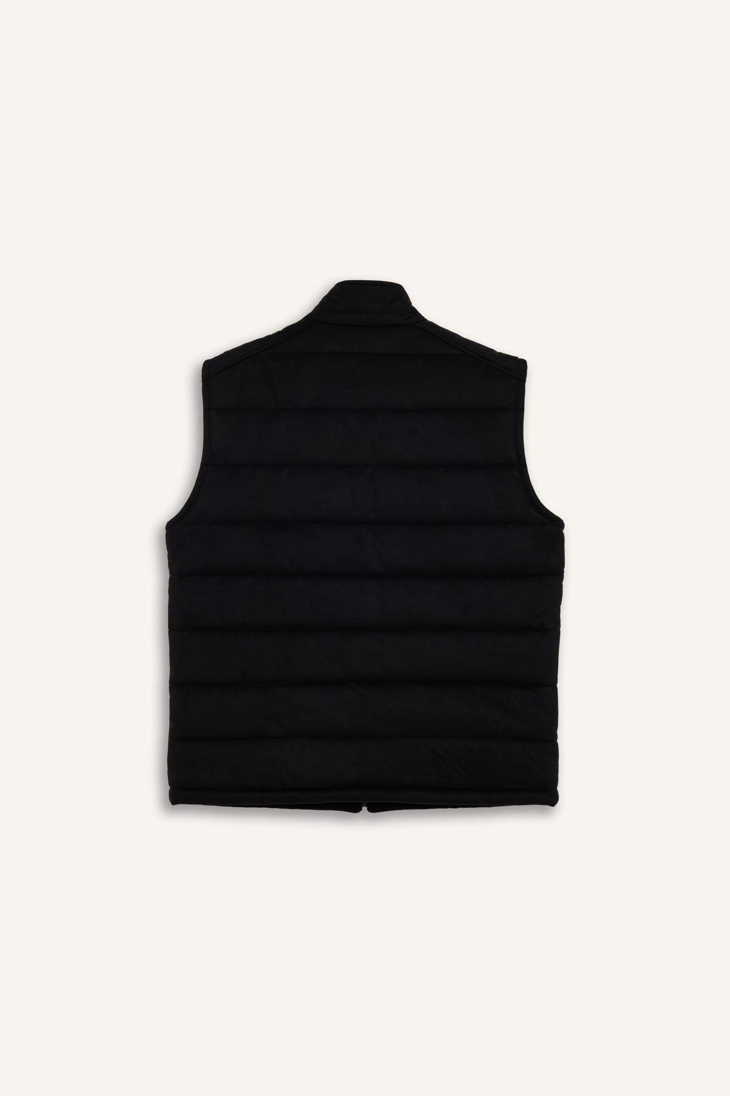 Slim Fit Lined Suede Vest
