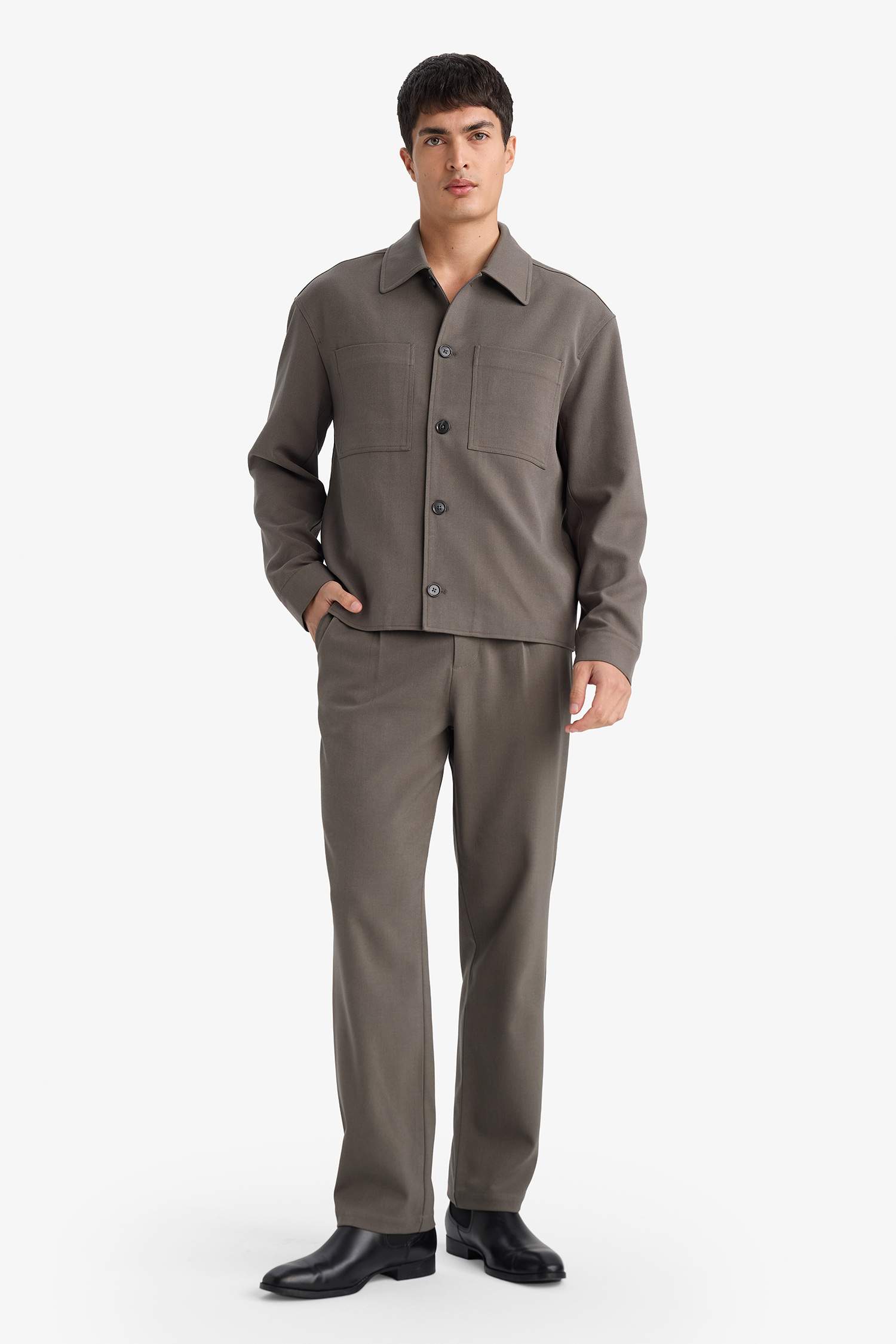 Slim Fit Astarlı Mont