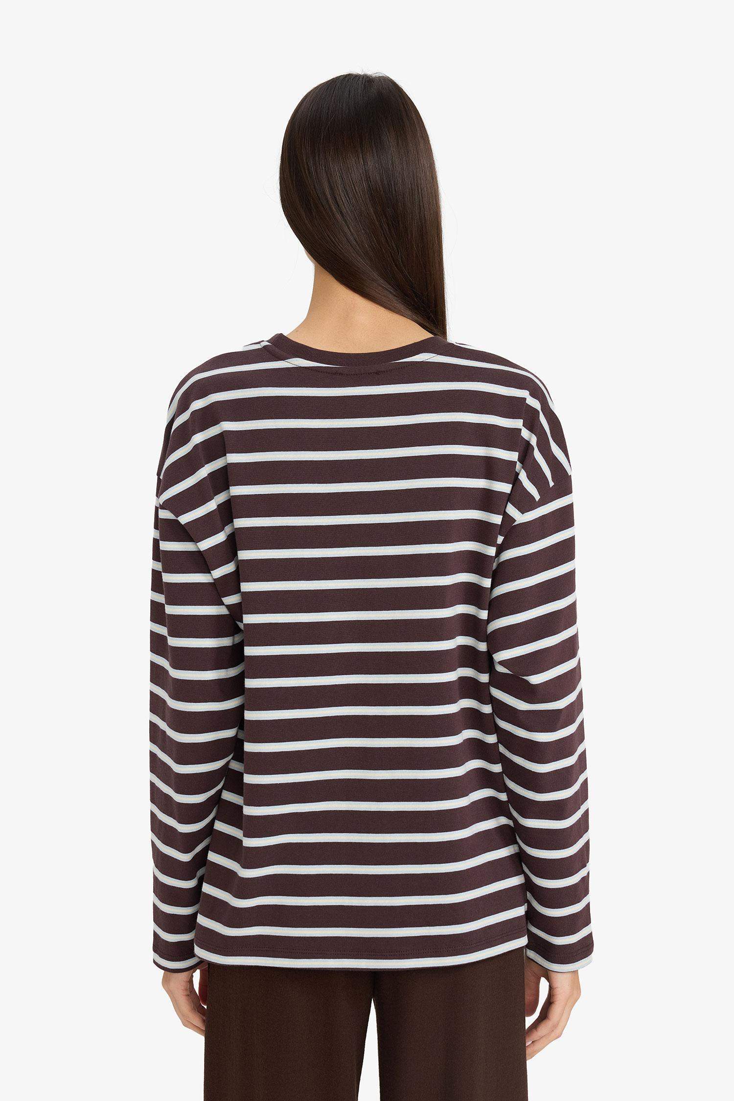 Loose Fit Bisiklet Yaka Sweatshirt