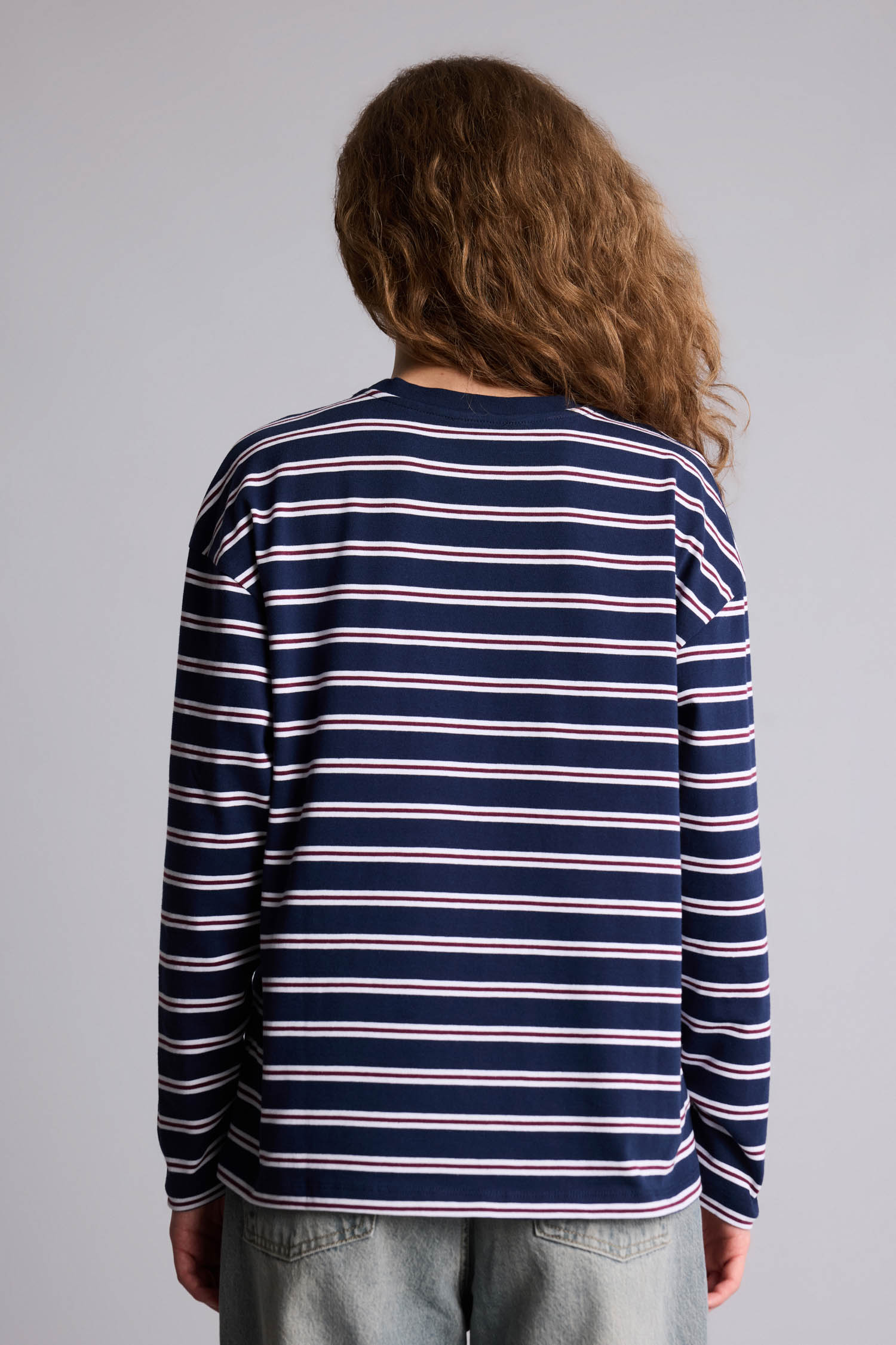 DeFacto %100 Pamuk Loose Fıt Bisiklet Yaka Sweatshirt görsel 5
