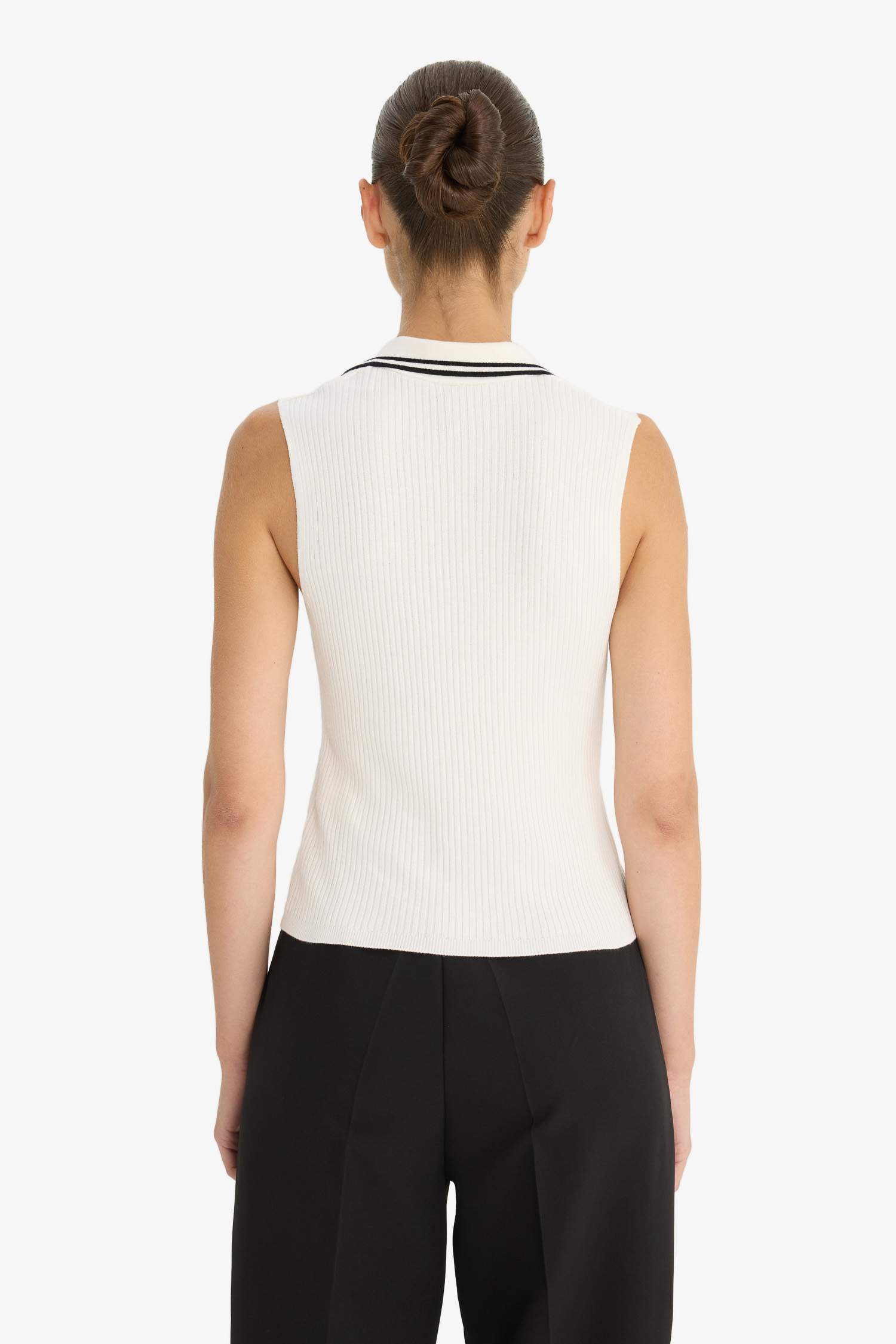 Fitted Polo Yaka Triko Atlet