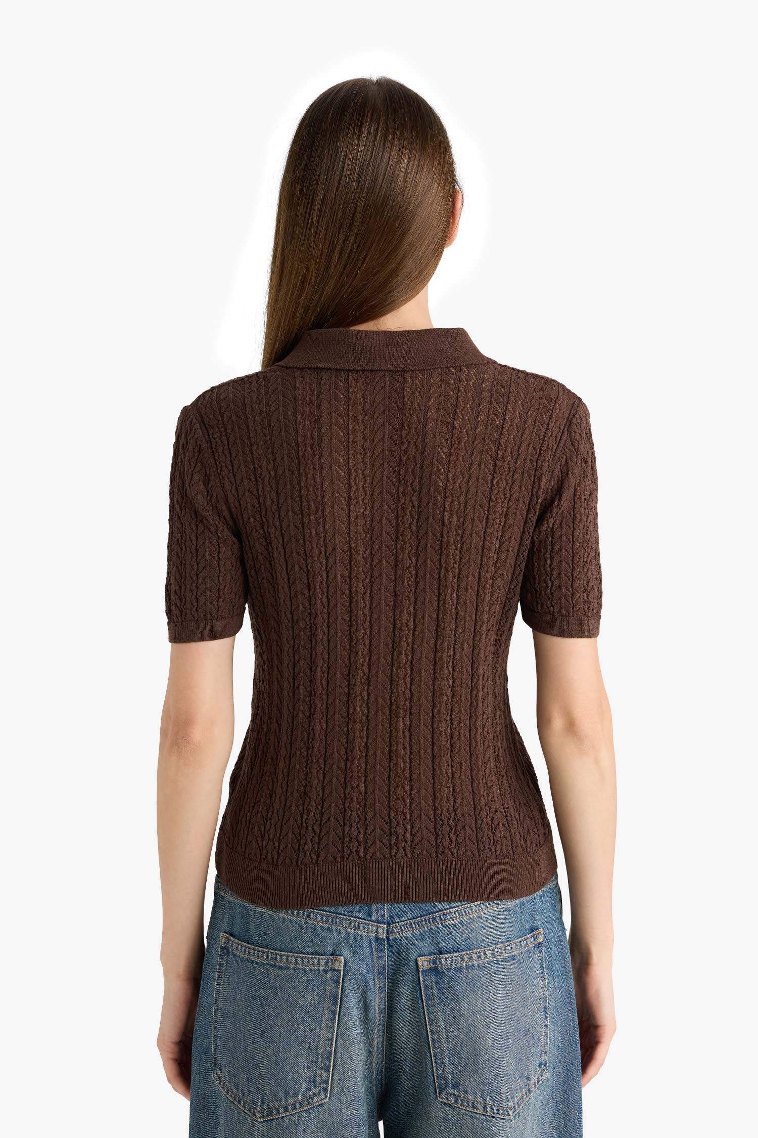 Regular Fit Polo Collar Knitwear Pullover