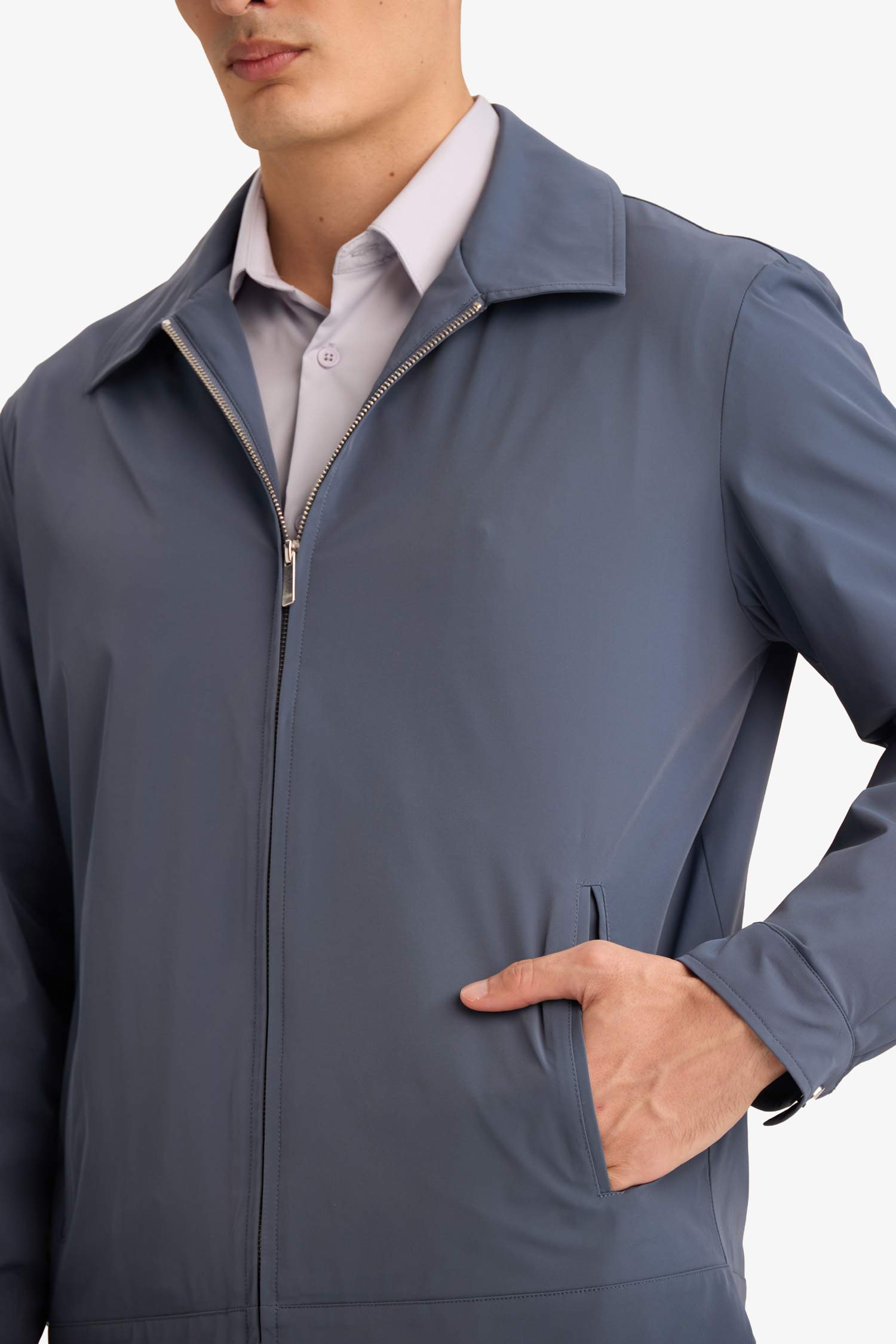 Slim Fit Fermuarlı Mont