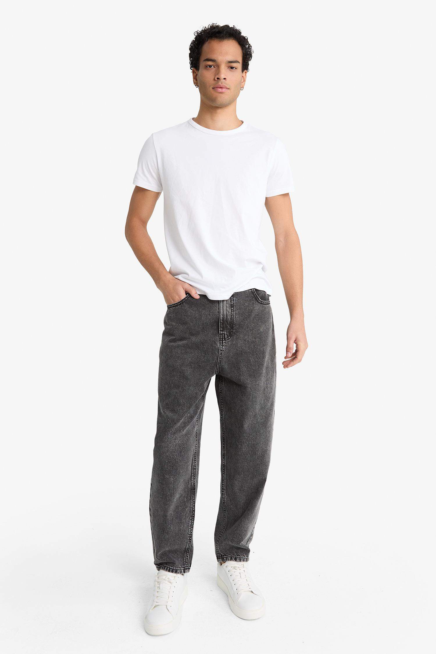 Balloon Fit кең балақты джинс шалбар