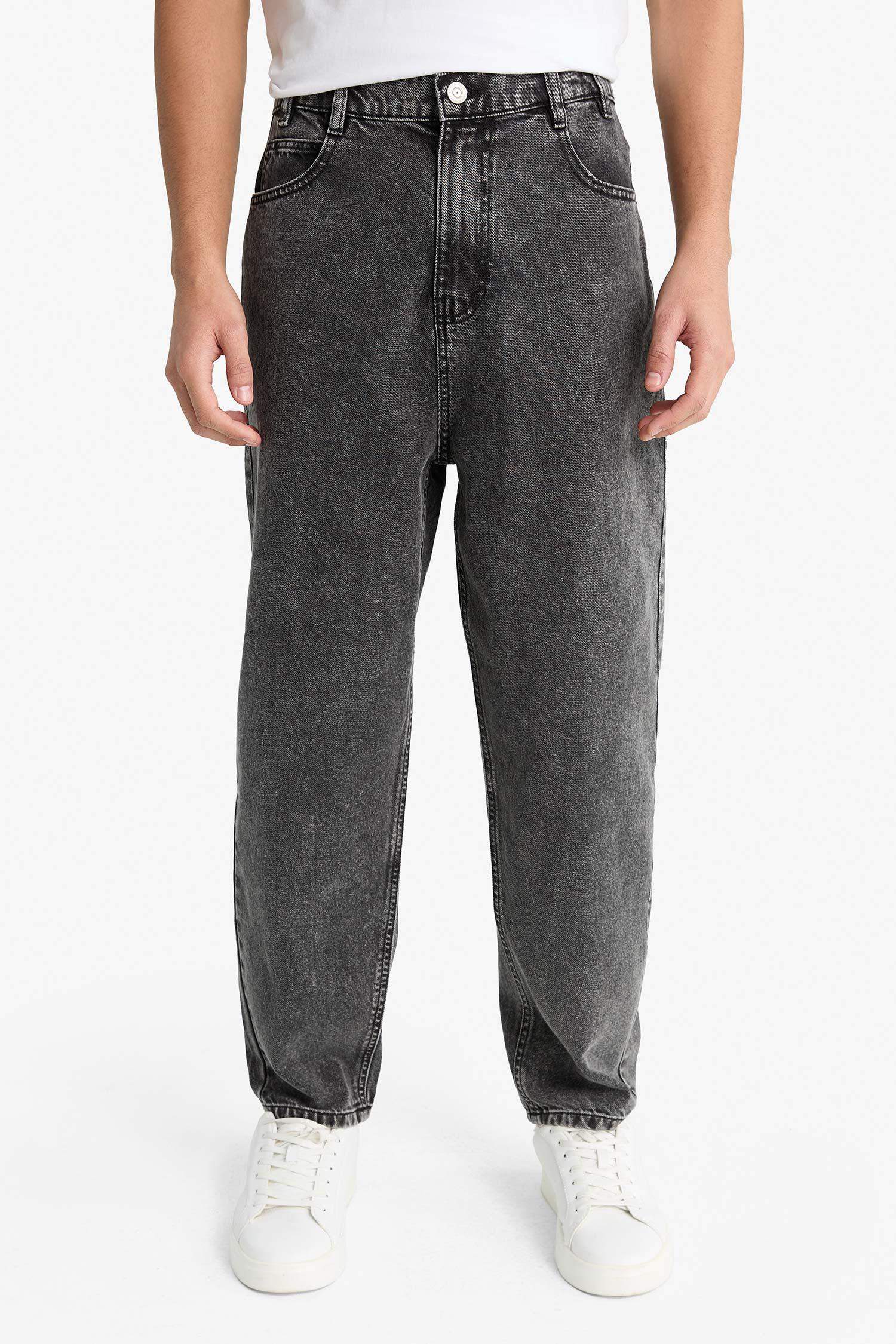 Balloon Fit кең балақты джинс шалбар