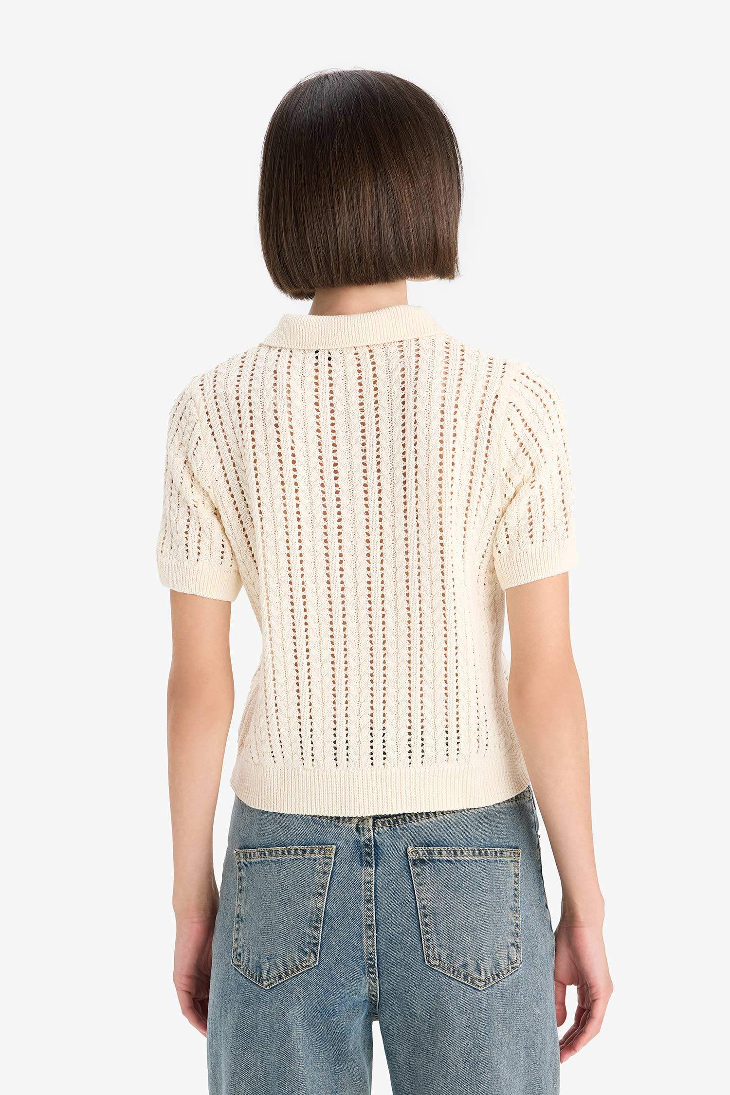 Regular Fit Polo Collar Knitwear Pullover