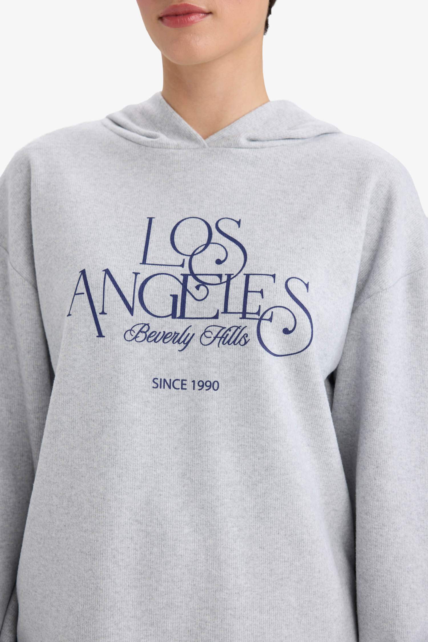 Relax Fit Printed Long Sleeve Sweatshirt