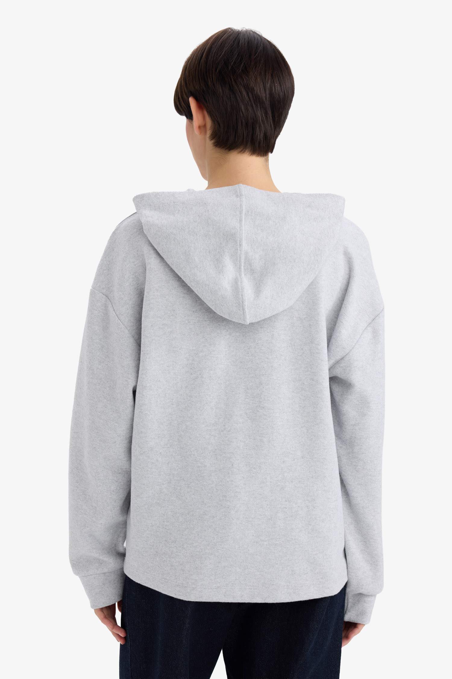 Relax Fit Printed Long Sleeve Sweatshirt