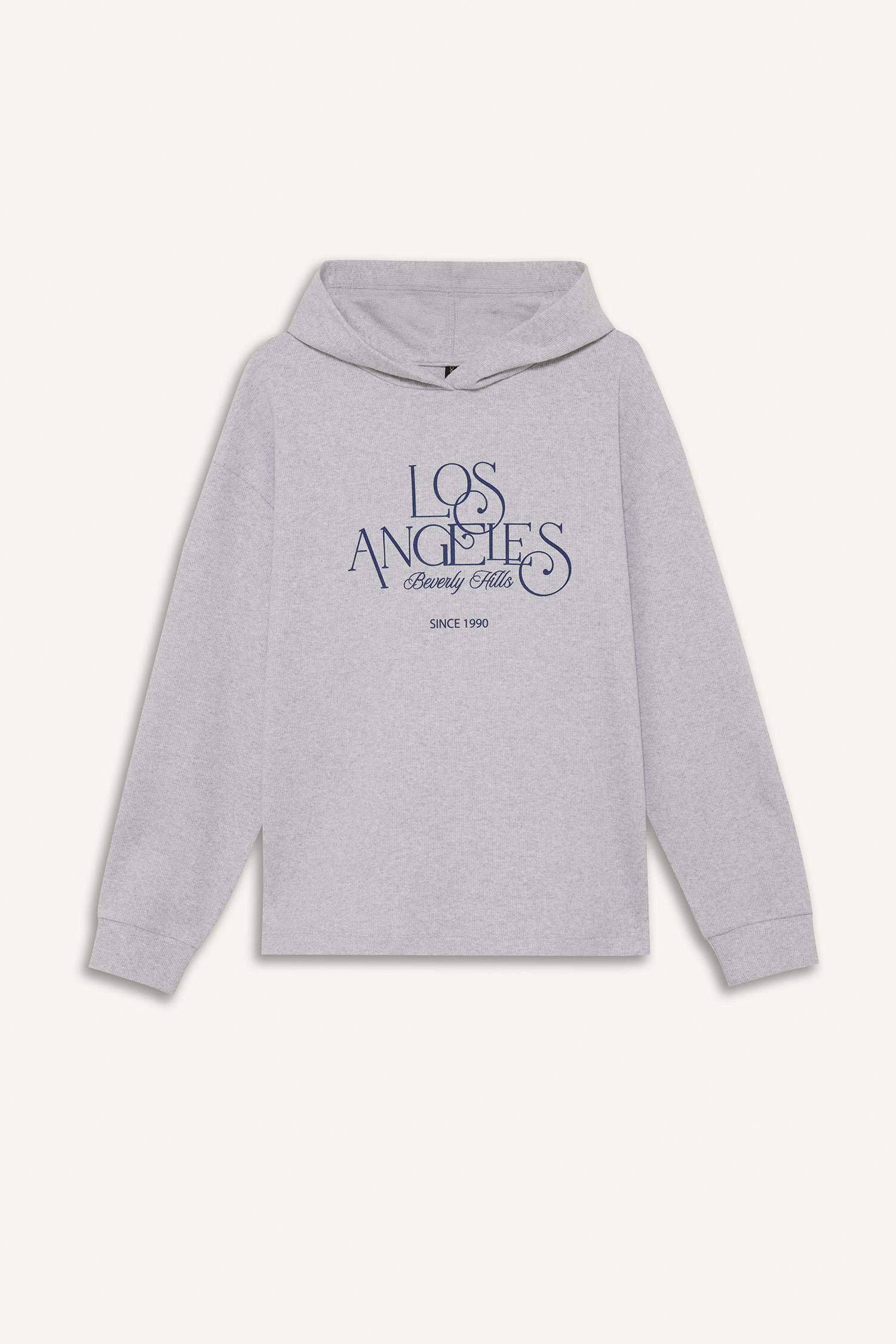 Relax Fit Printed Long Sleeve Sweatshirt