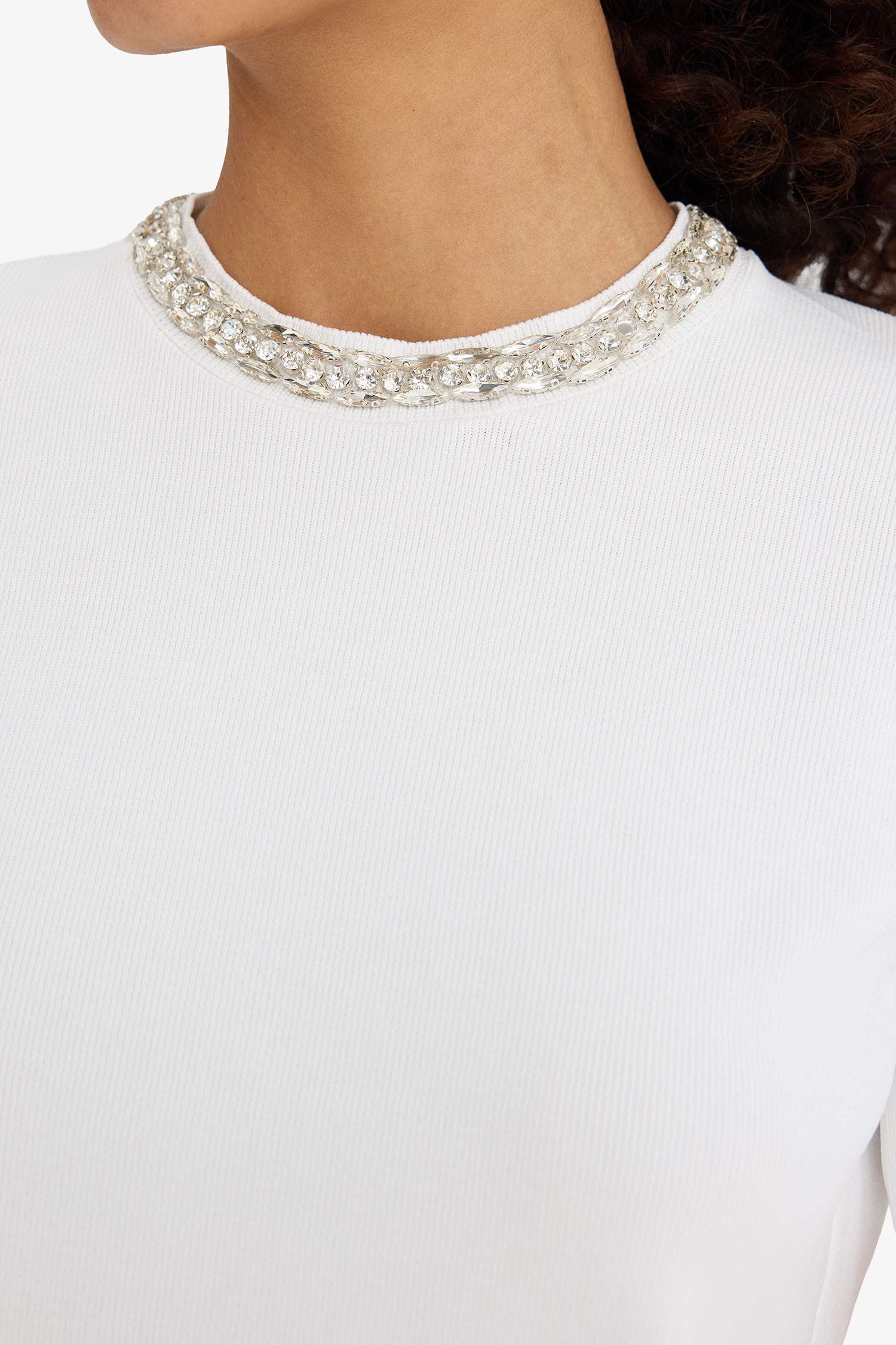 Regular Fit Crew Neck Embroidered Knitwear Pullover