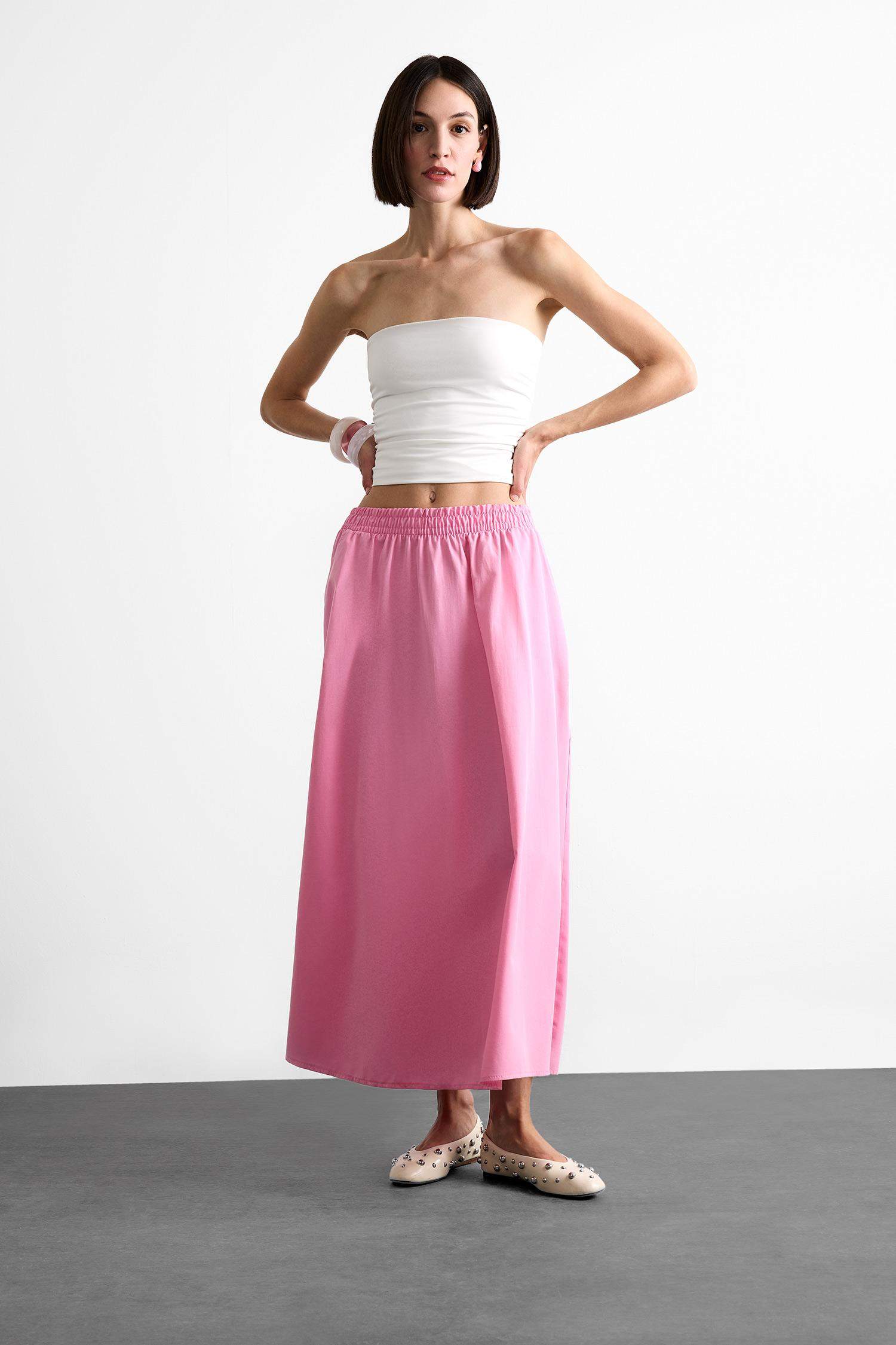 Poplin Elastic Band Skirt