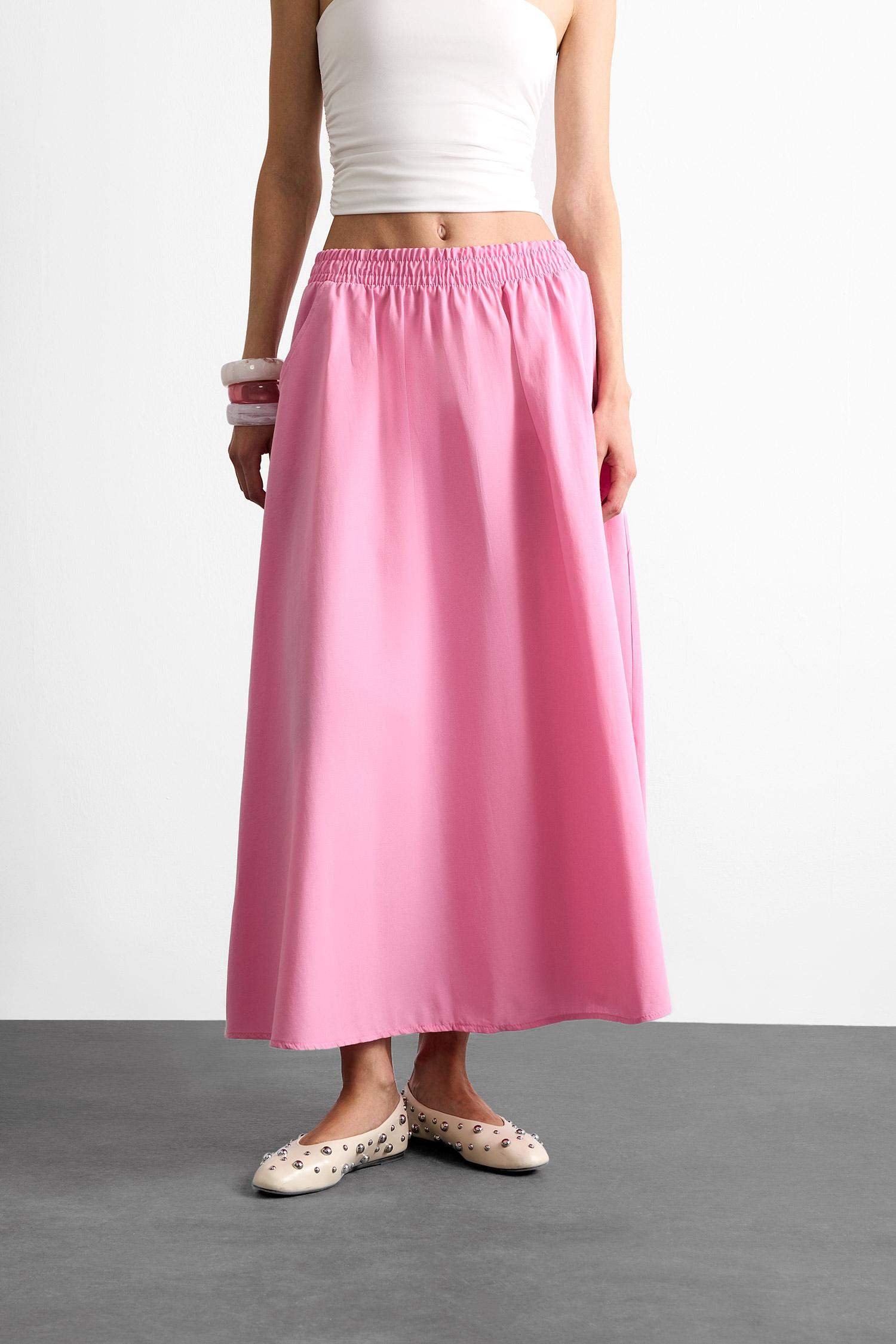 Poplin Elastic Band Skirt