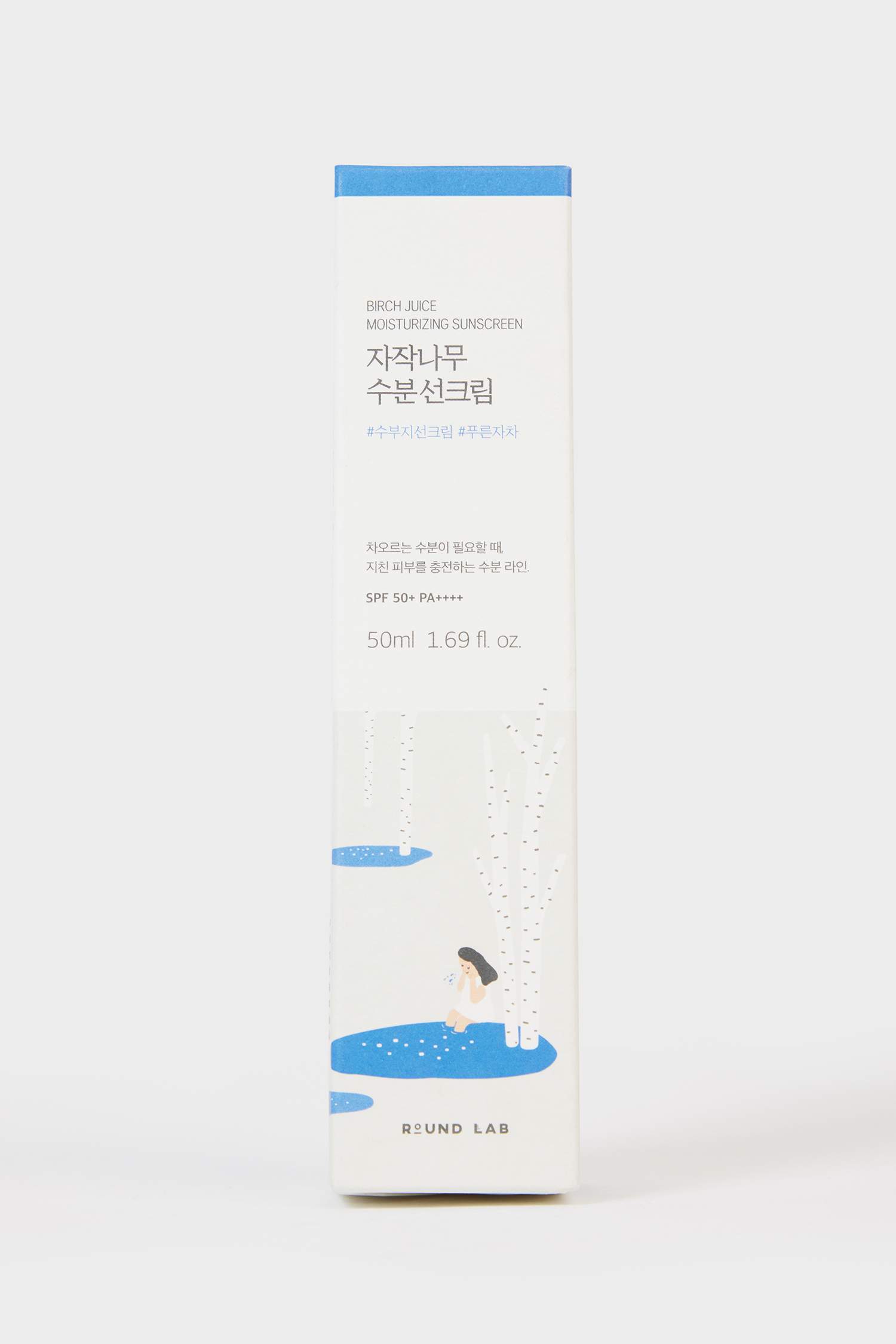 Round Lab Birch Juice Moisturizing Sunscreen SPF50+ PA++++ 50ml-Huş Özlü Nemlendirici güneş kremi (Hassas Ciltler İçin, Beyazlık Bırakmaz)