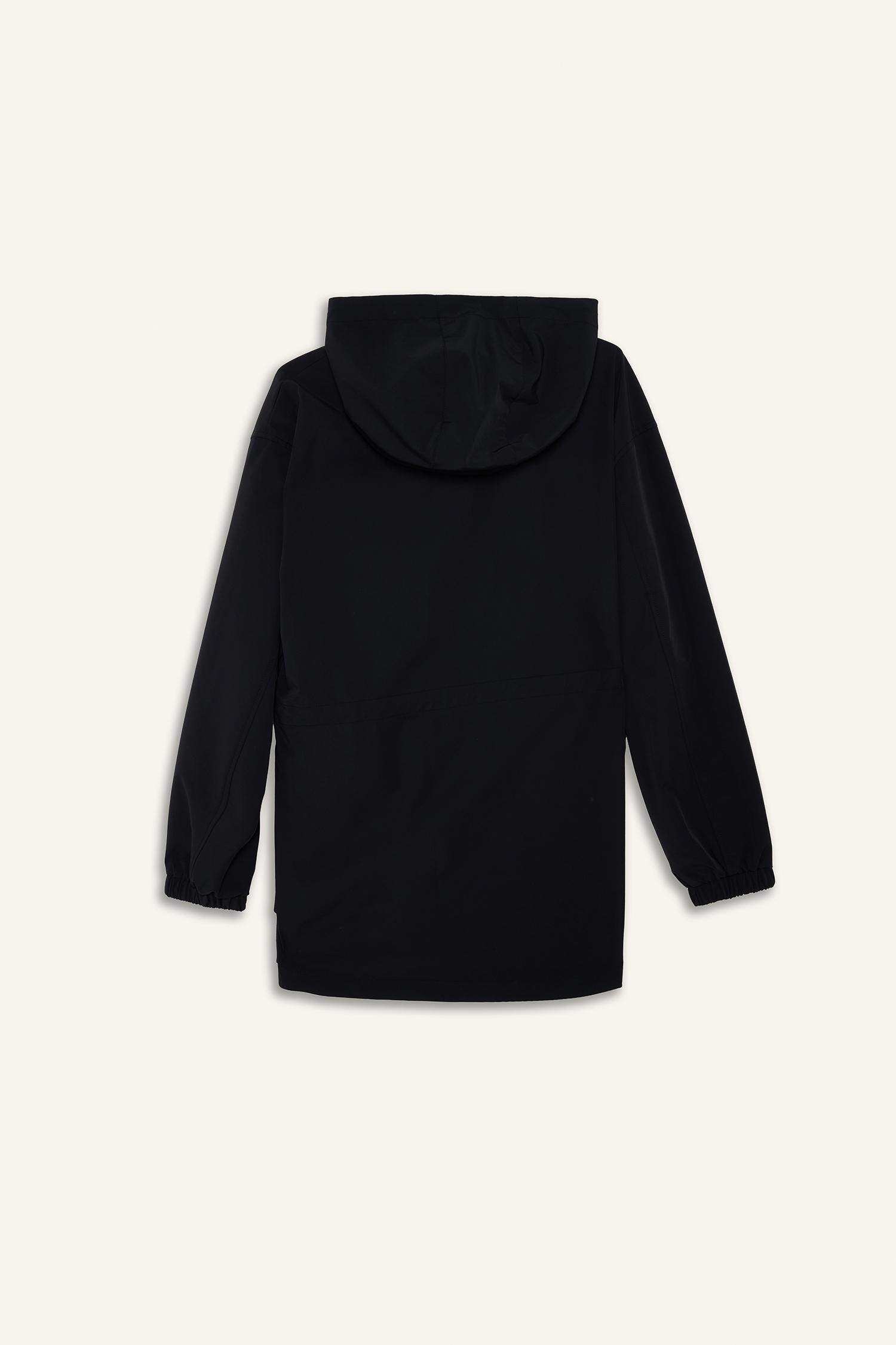 Ветрозащитный водоотталкивающий дождевик на молнии с капюшоном Regular Fit