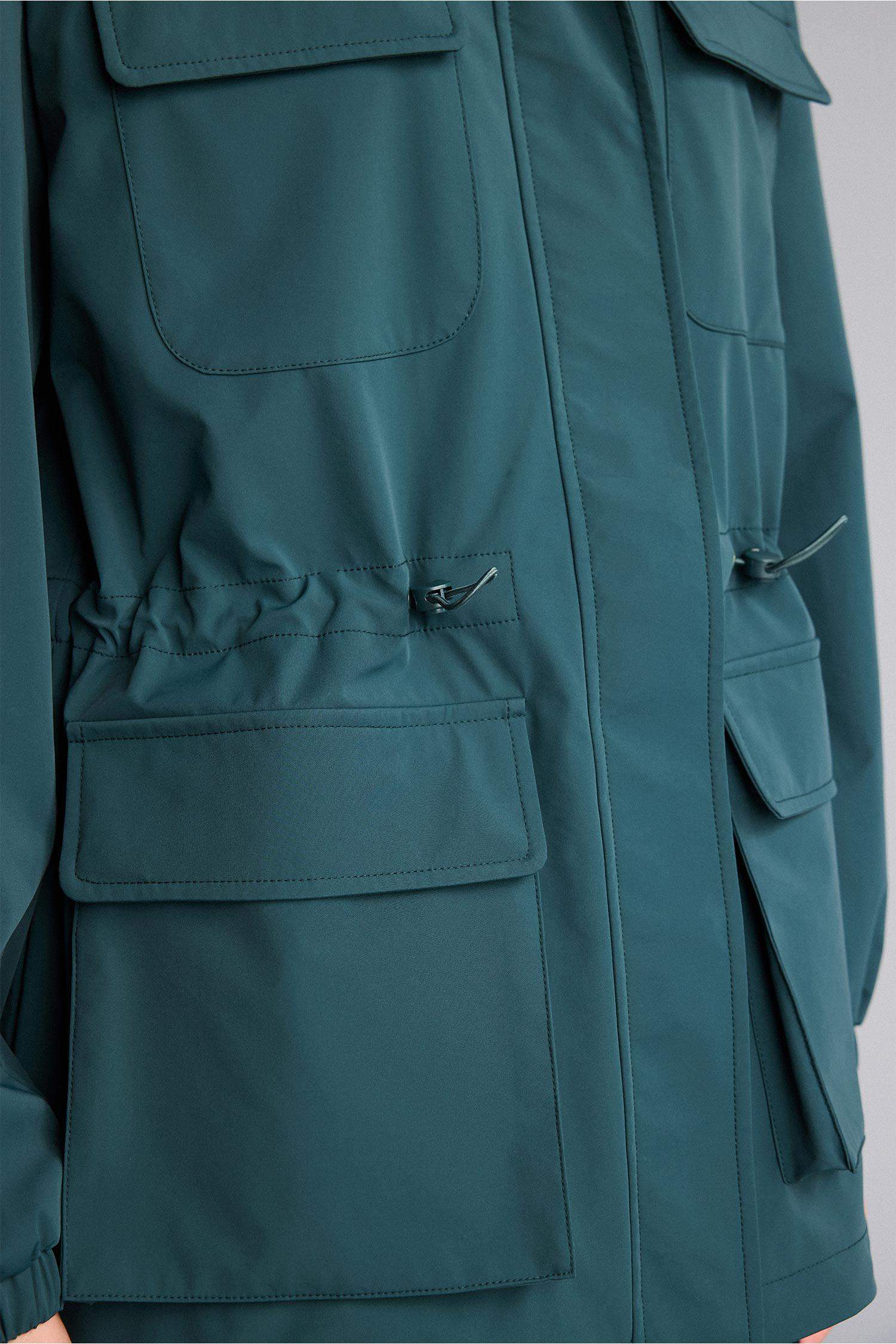 Ветрозащитный водоотталкивающий дождевик на молнии с капюшоном Regular Fit