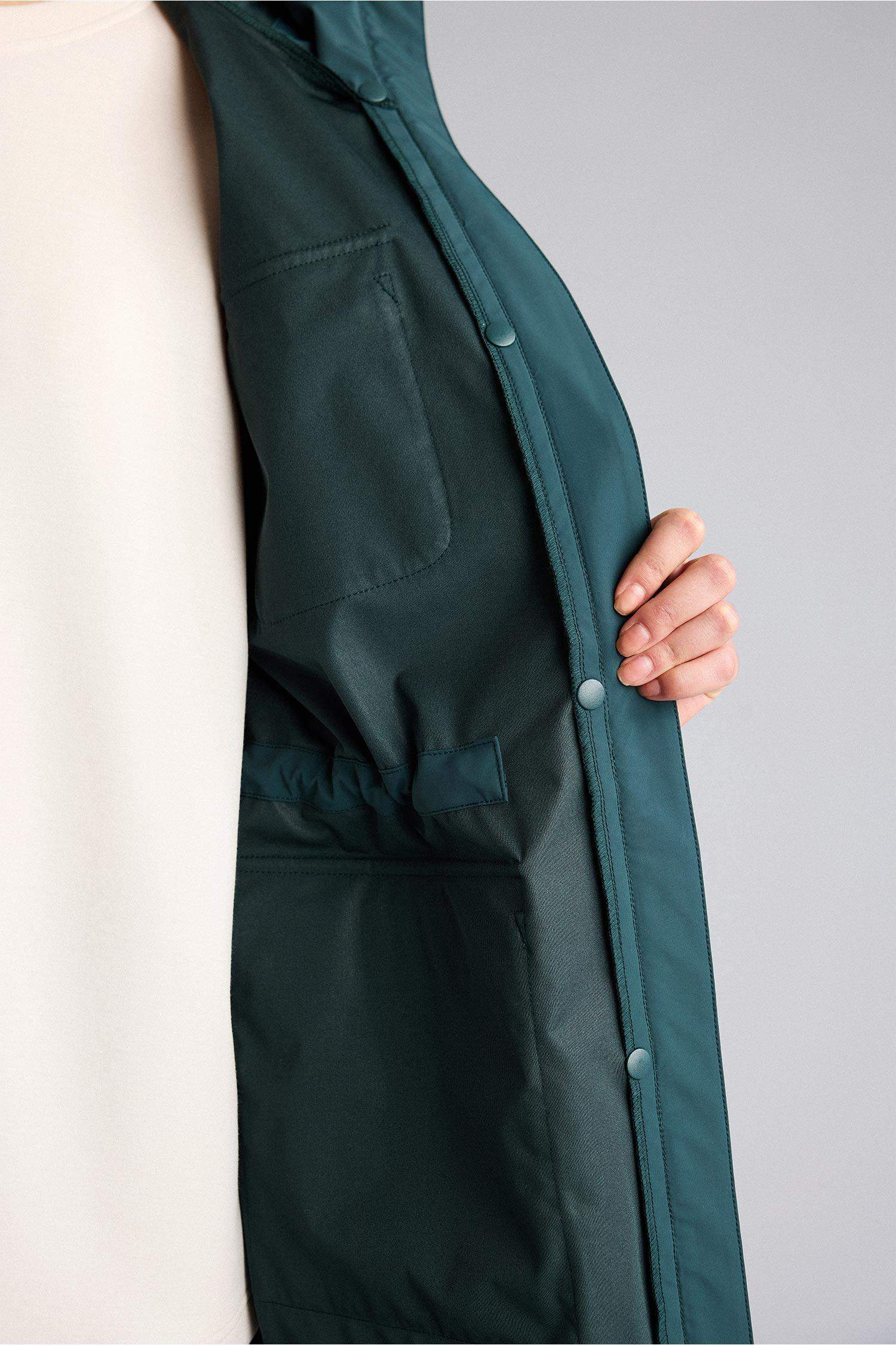 Ветрозащитный водоотталкивающий дождевик на молнии с капюшоном Regular Fit