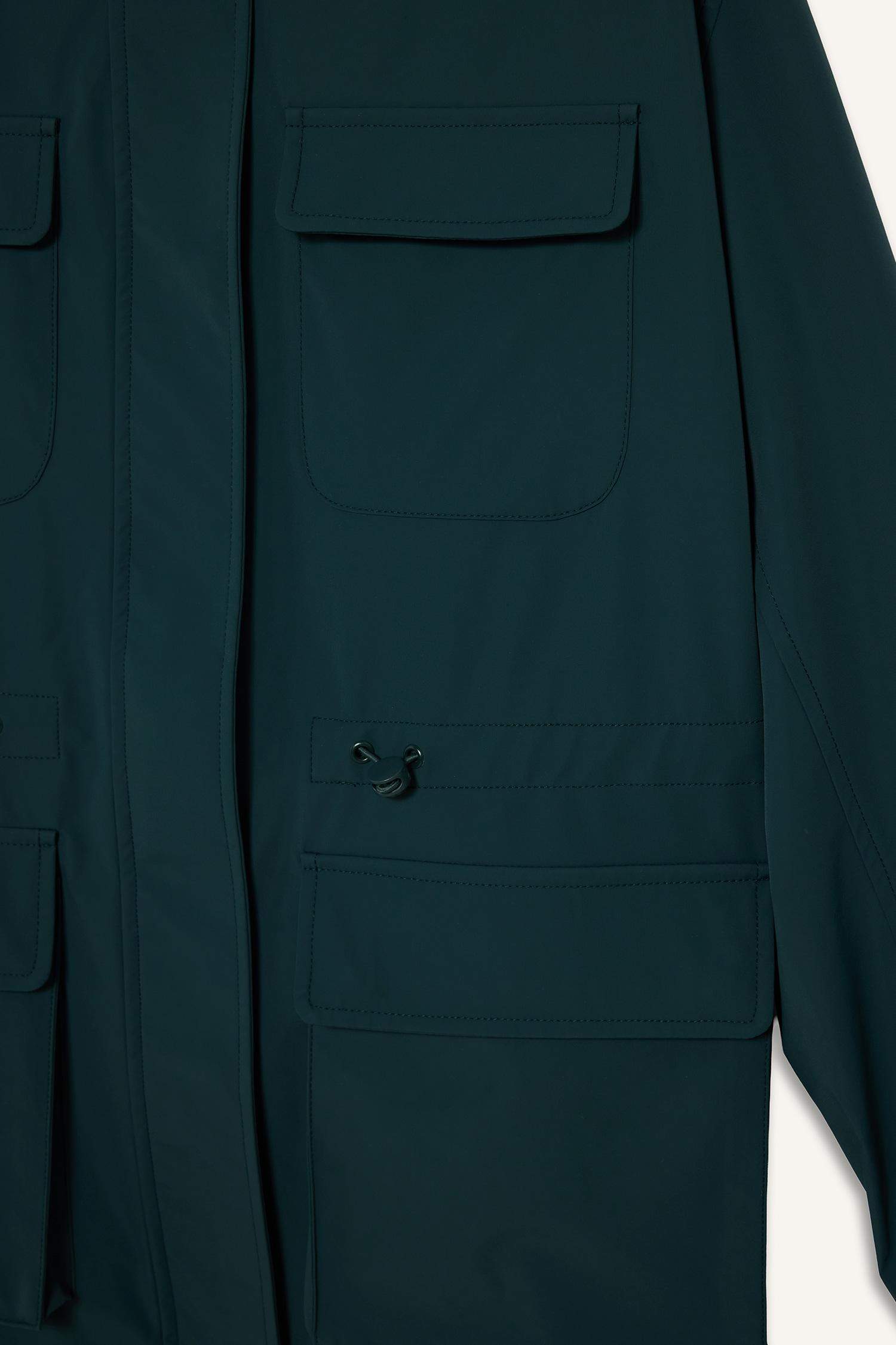 Ветрозащитный водоотталкивающий дождевик на молнии с капюшоном Regular Fit