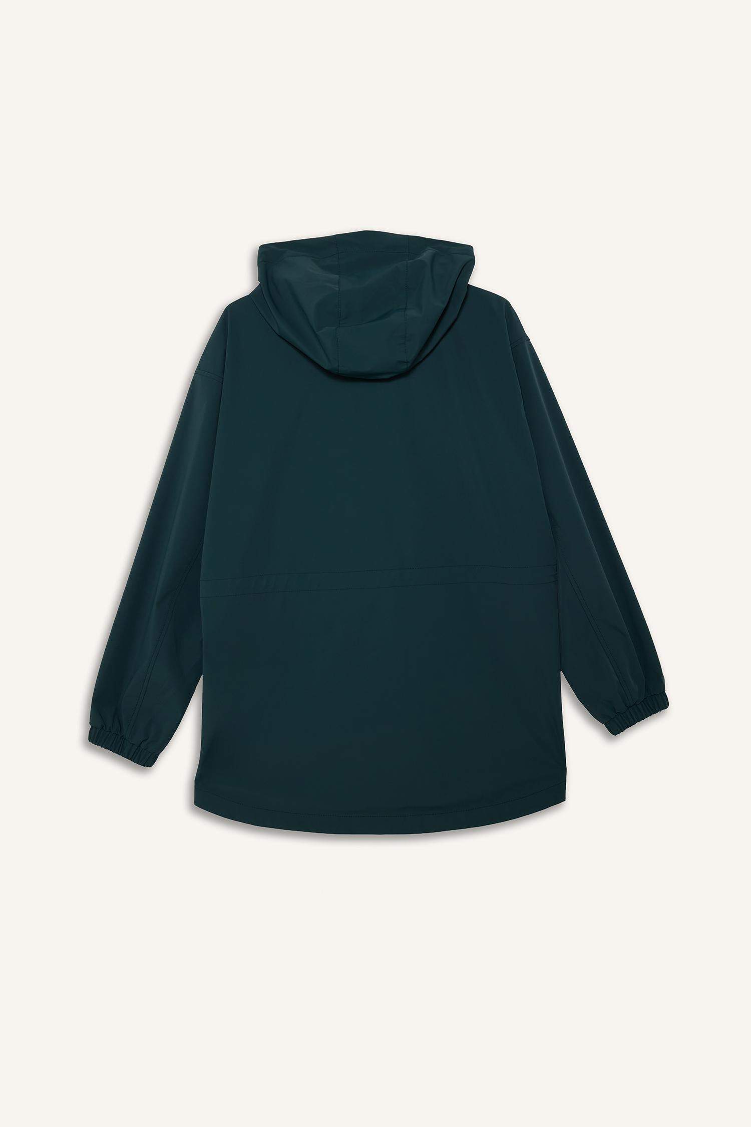 Ветрозащитный водоотталкивающий дождевик на молнии с капюшоном Regular Fit