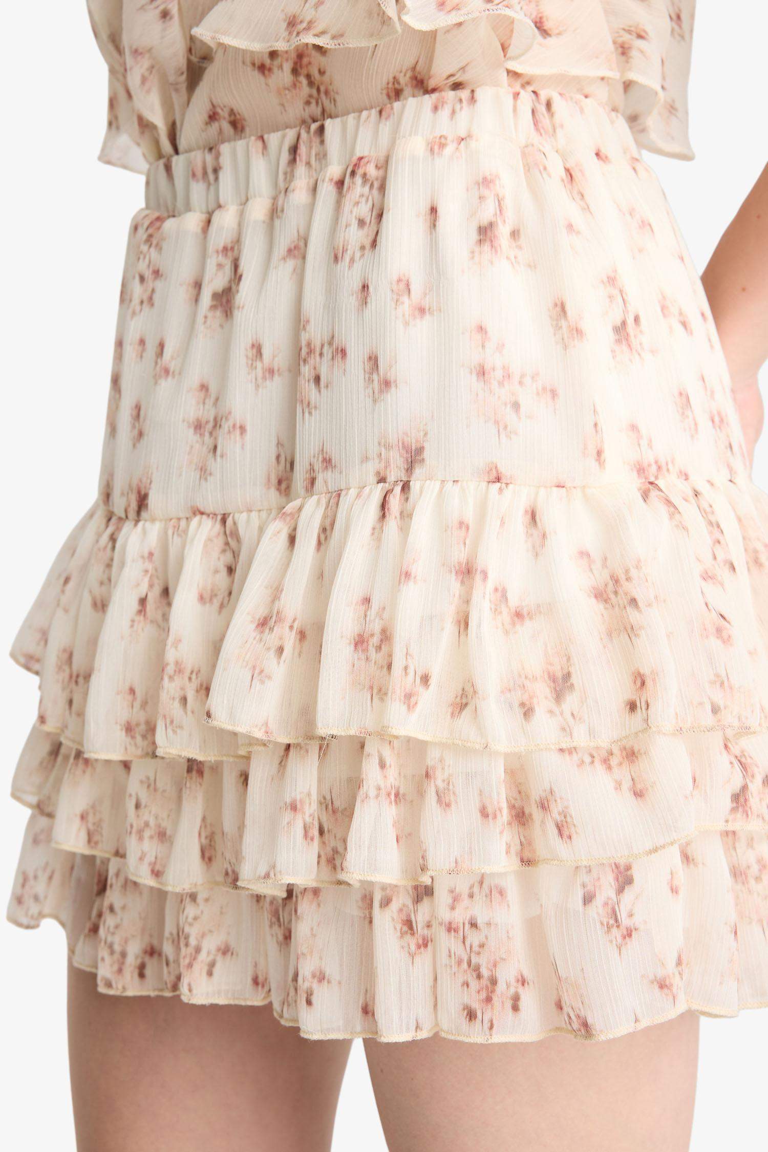 Coool гүл тоқылған астар қысқа ұзындық Тоқылған юбка