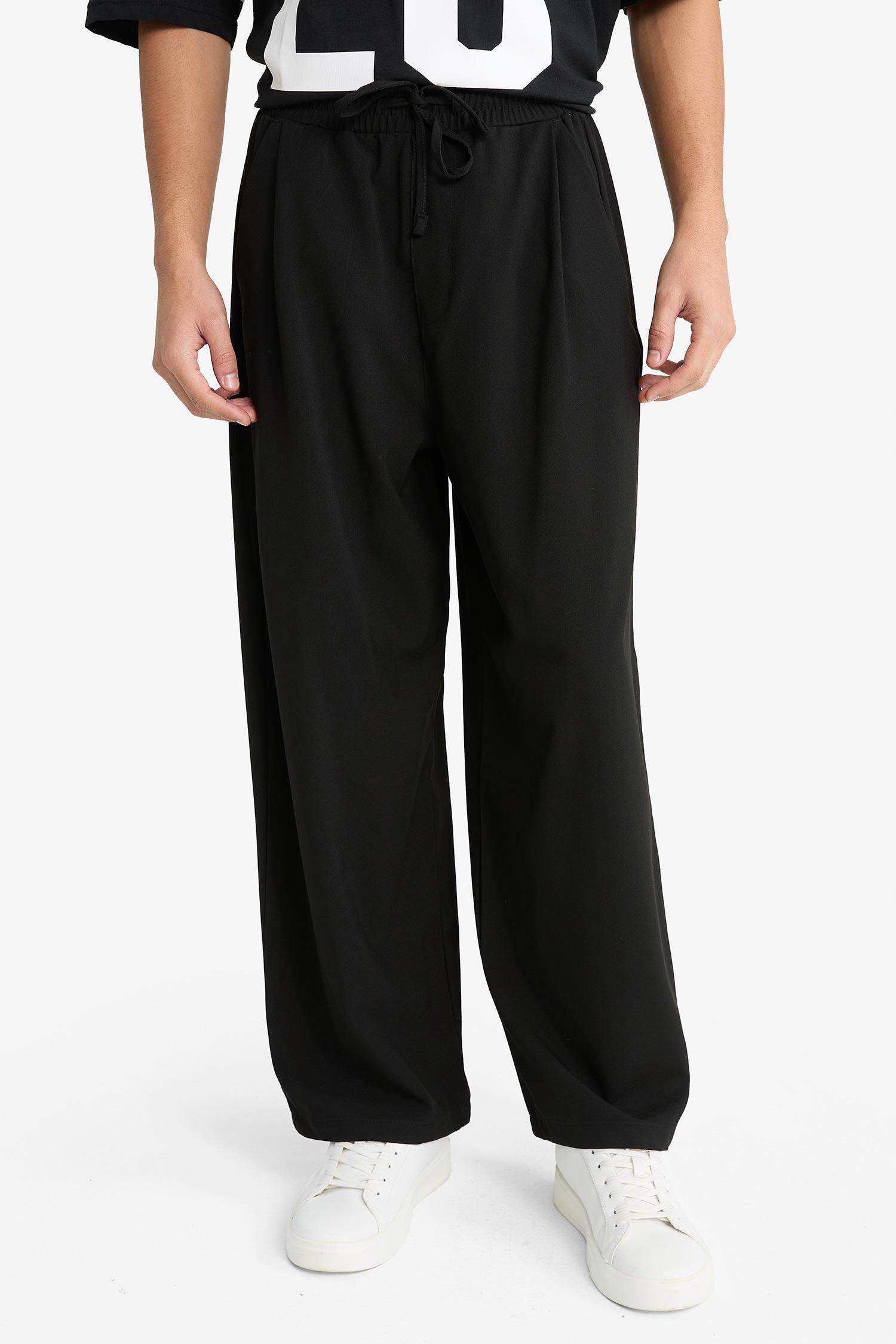 Pantalon droit large à poches Coupe barrel