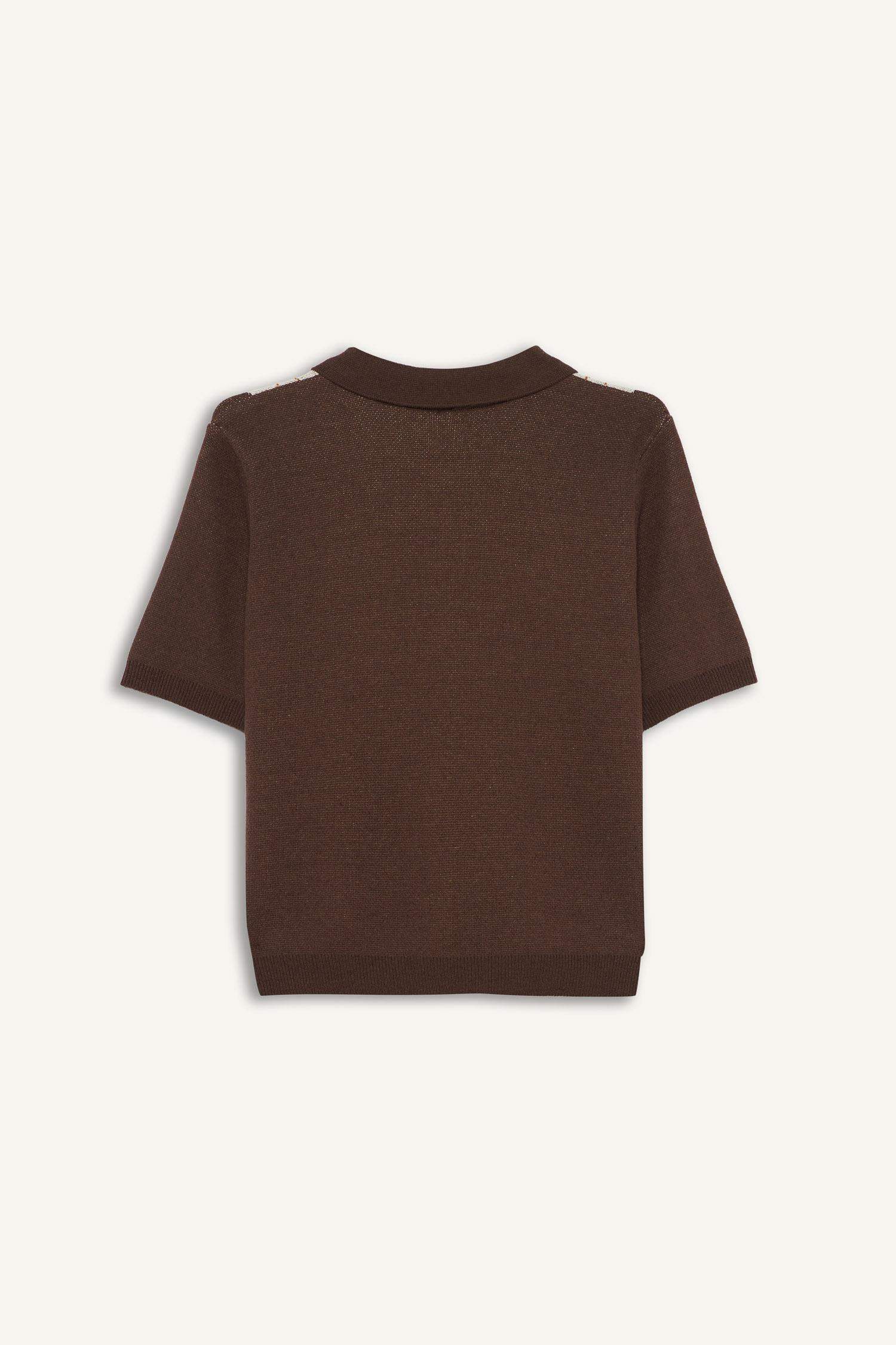 Regular Fit Polo Collar Knitwear Cardigan