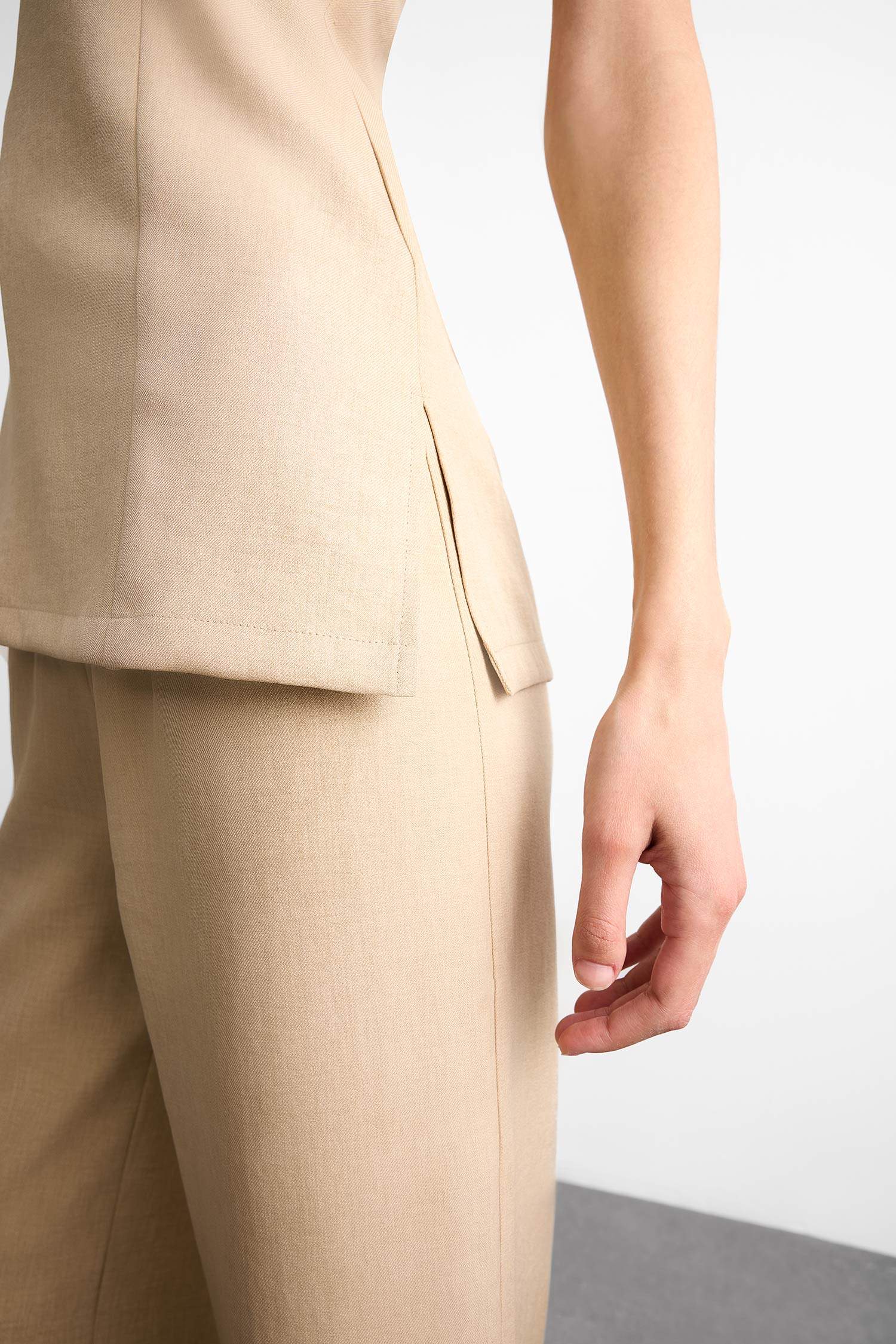 Vücudu Saran Straplez Basic Düz Bluz