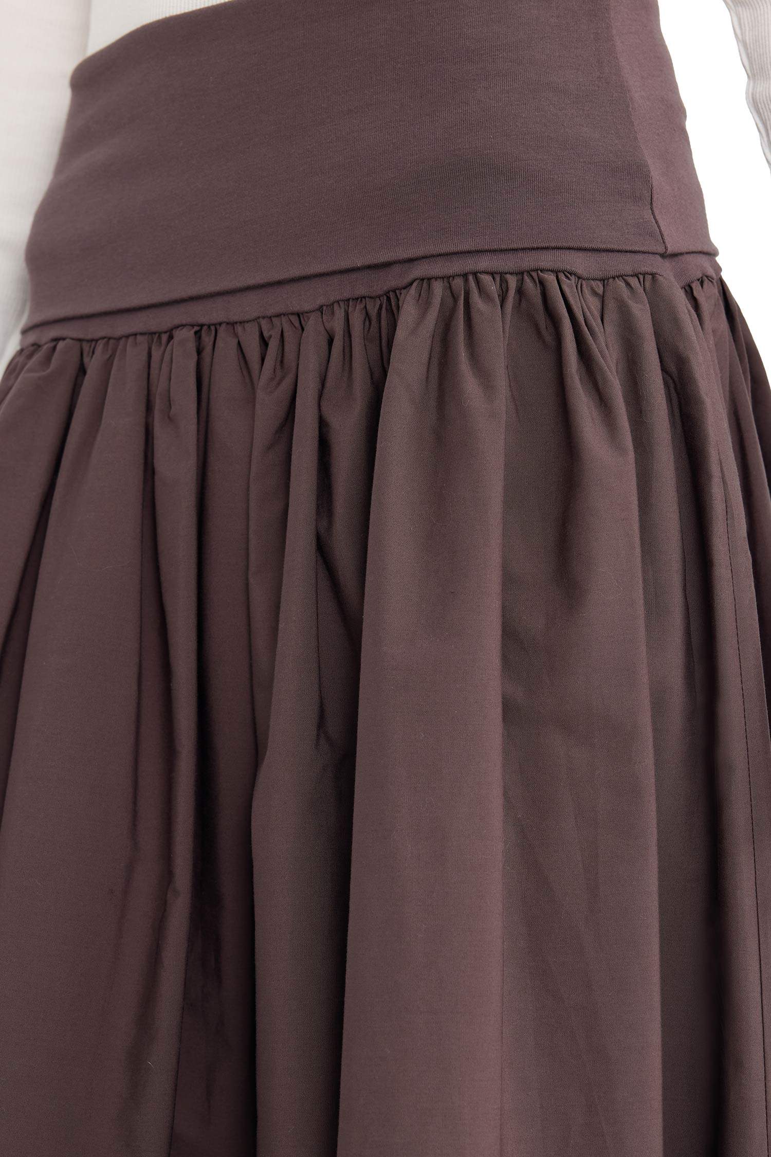 Coool A Kesim Yüksek Bel Poplin Midi Etek