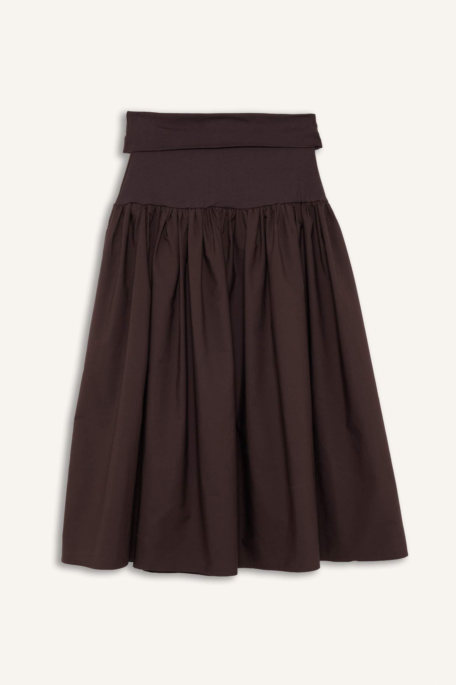 Coool A Kesim Yüksek Bel Poplin Midi Etek