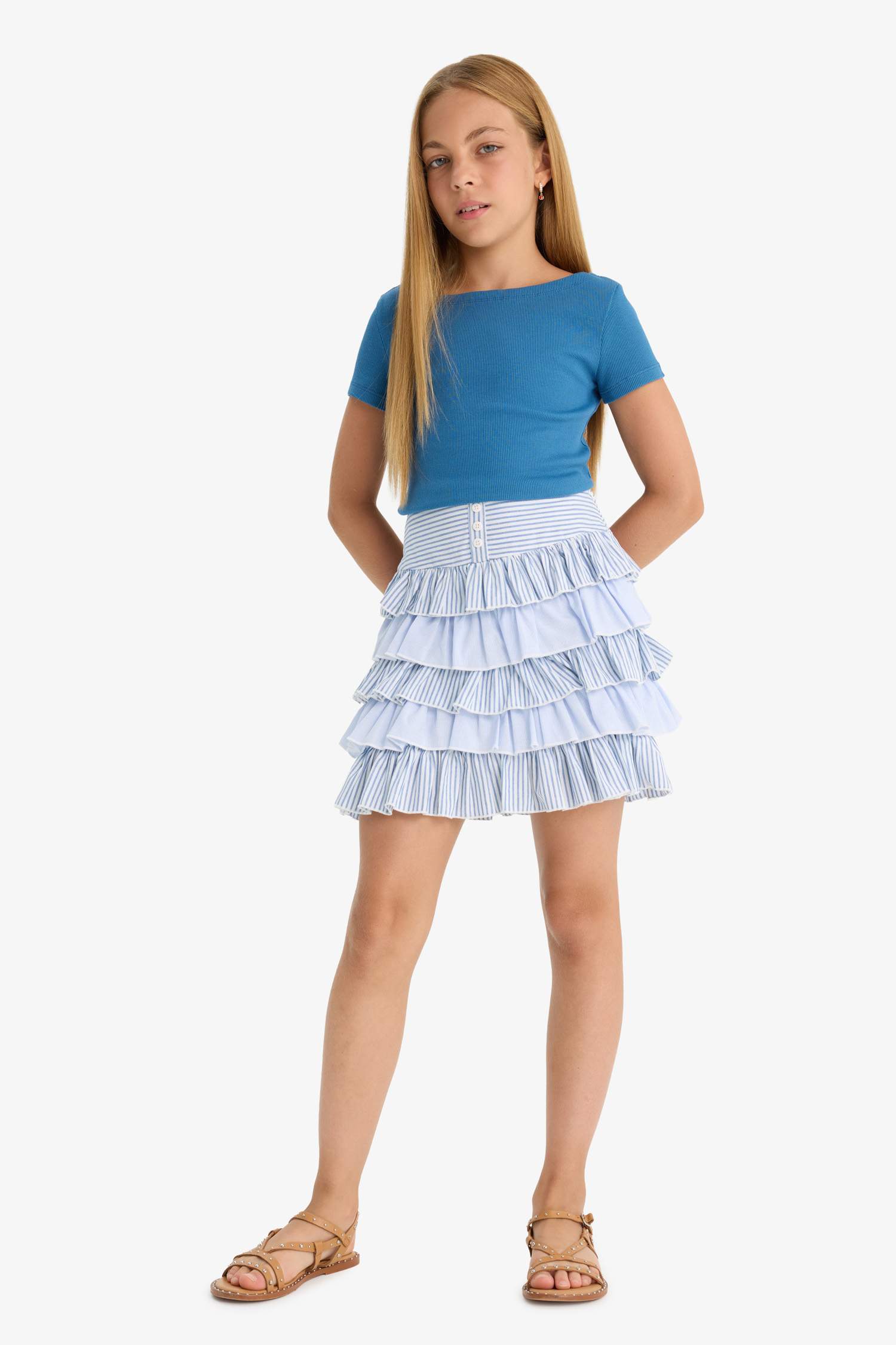 Girl Poplin Regular Fit Skirt