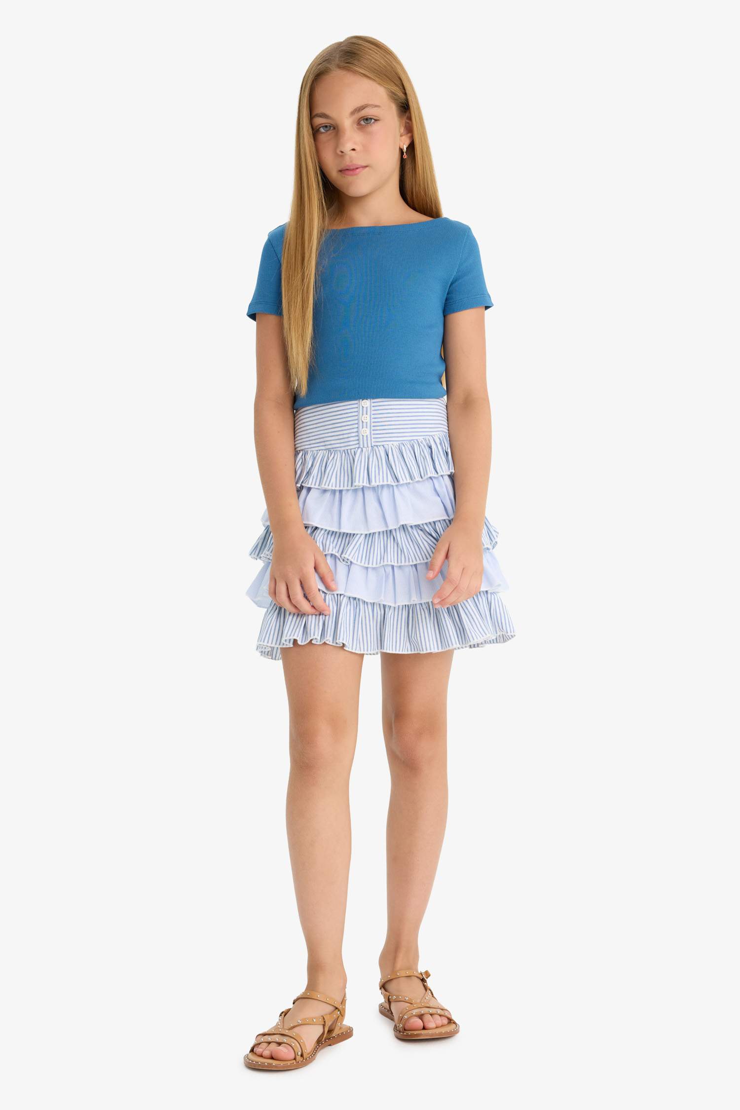Girl Poplin Regular Fit Skirt