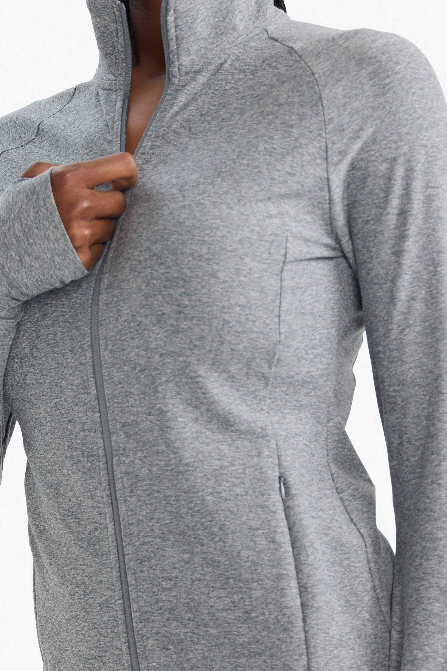 كارديجان رياضي سليم فيت بياقة عالية وجيب