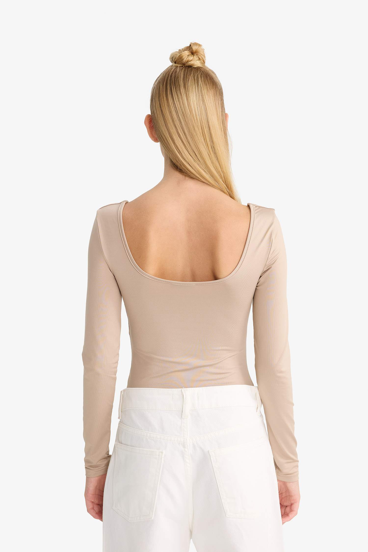 Coool U Yaka Uzun Kollu Çıtçıtlı Body