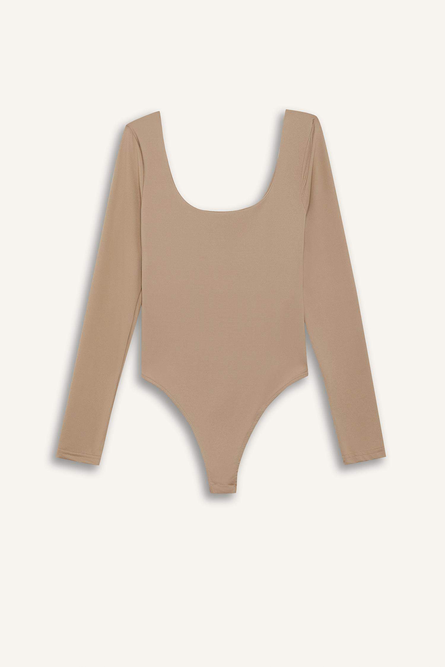 Coool U Yaka Uzun Kollu Çıtçıtlı Body